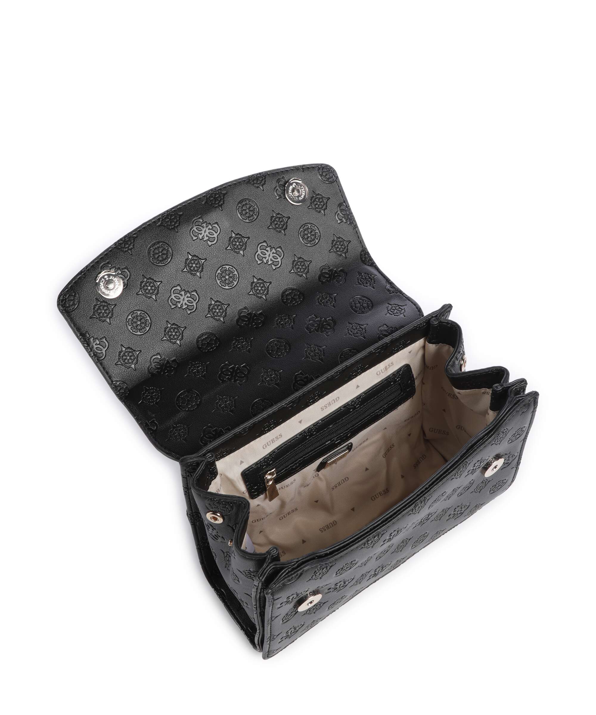 Guess Phoebe Peony Debossed Schoudertas black logo - Image 7