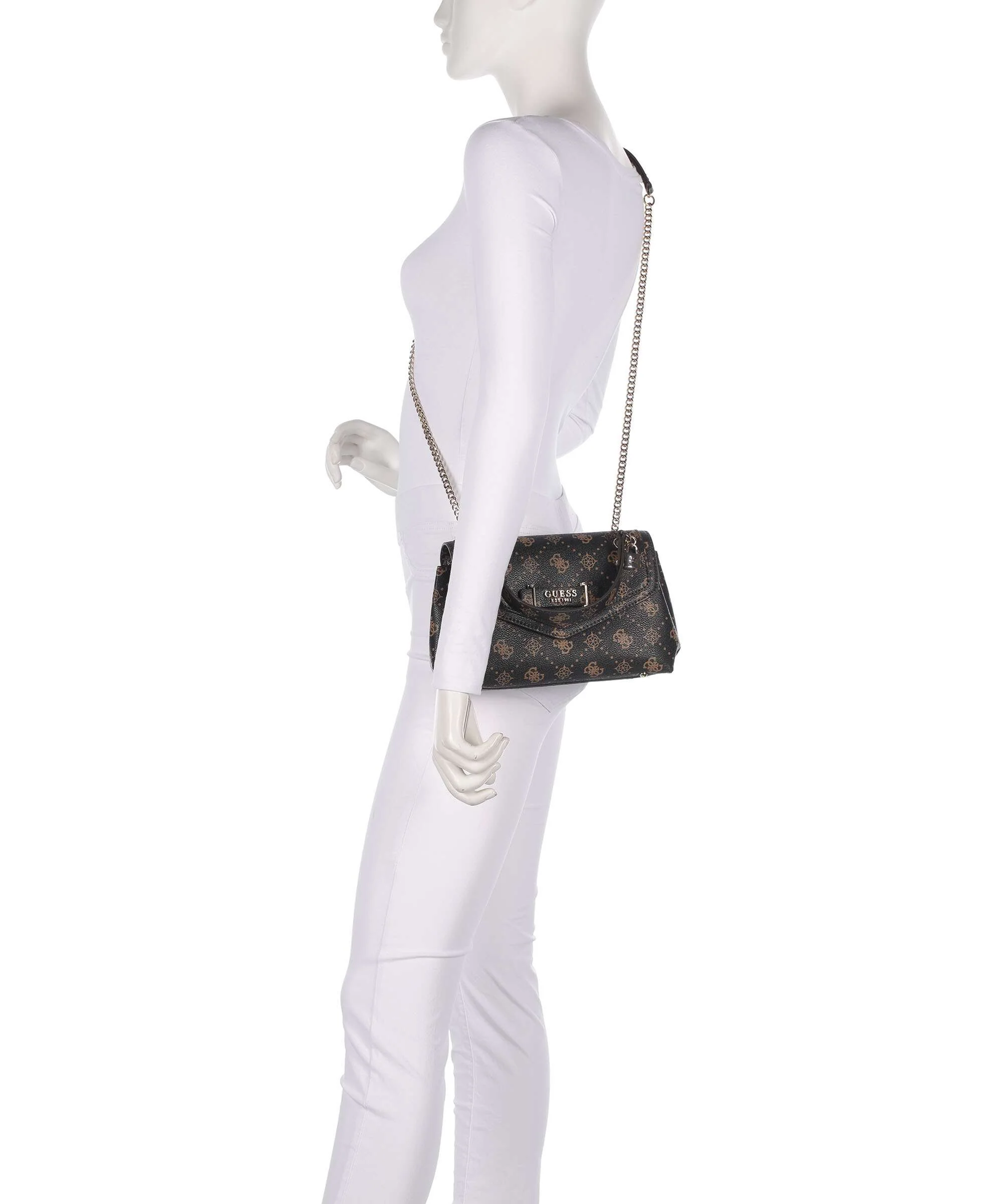 Guess Silia Schoudertas espresso logo - Image 4
