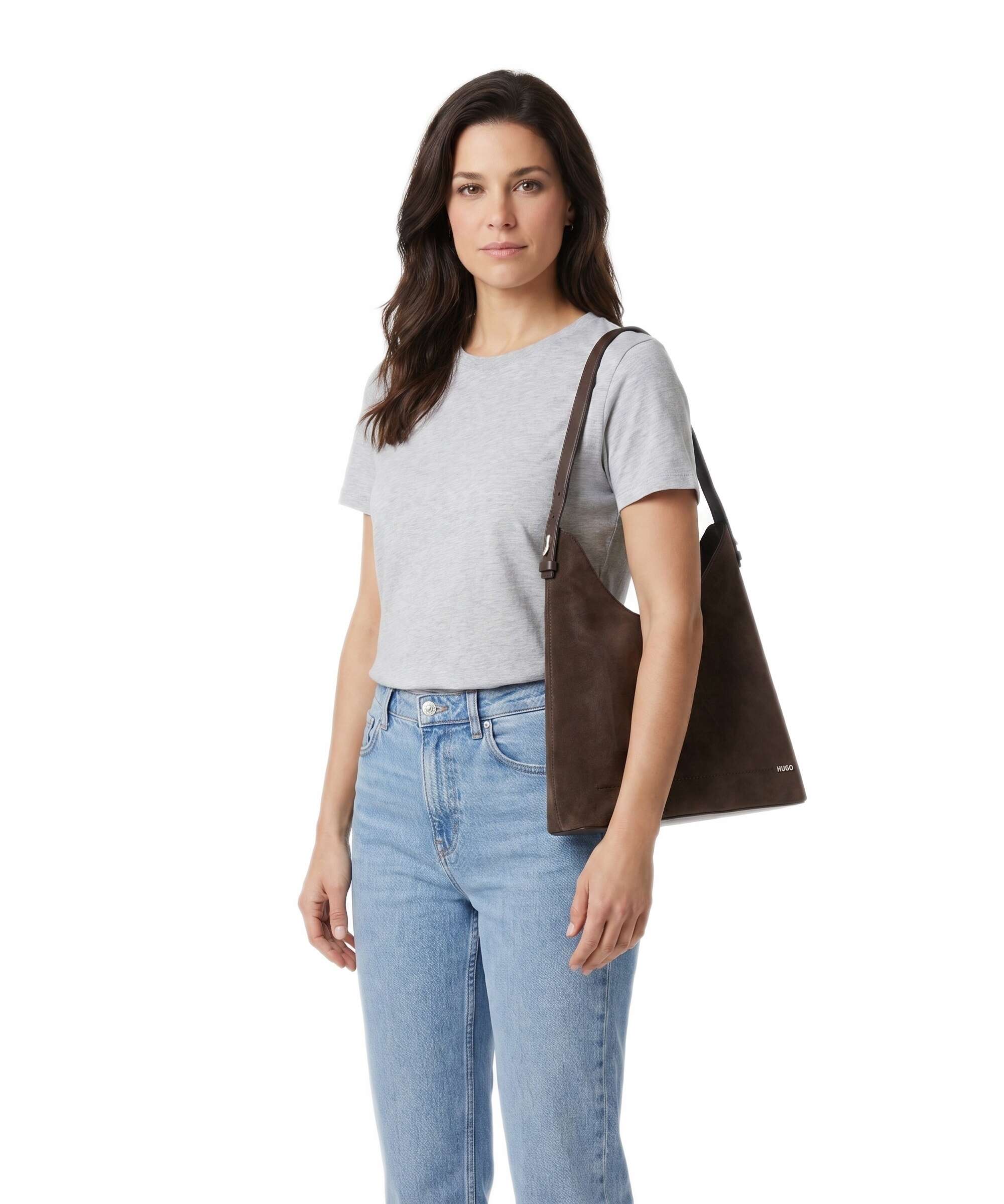 Hugo Yorih Hobo tas dark brown - Image 3