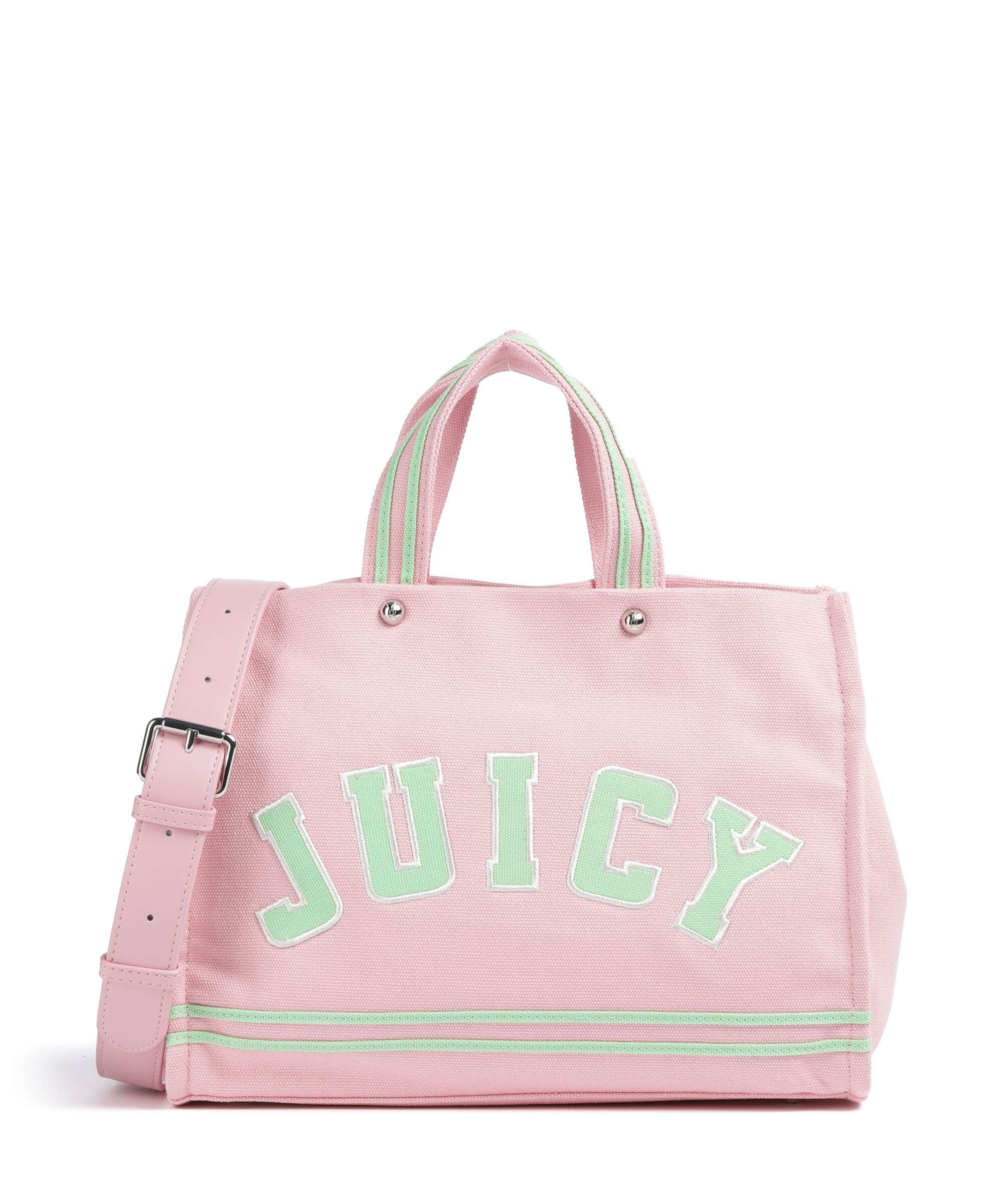 Juicy Couture Iris Patch Canvas M Handtas juicy pink/summer green