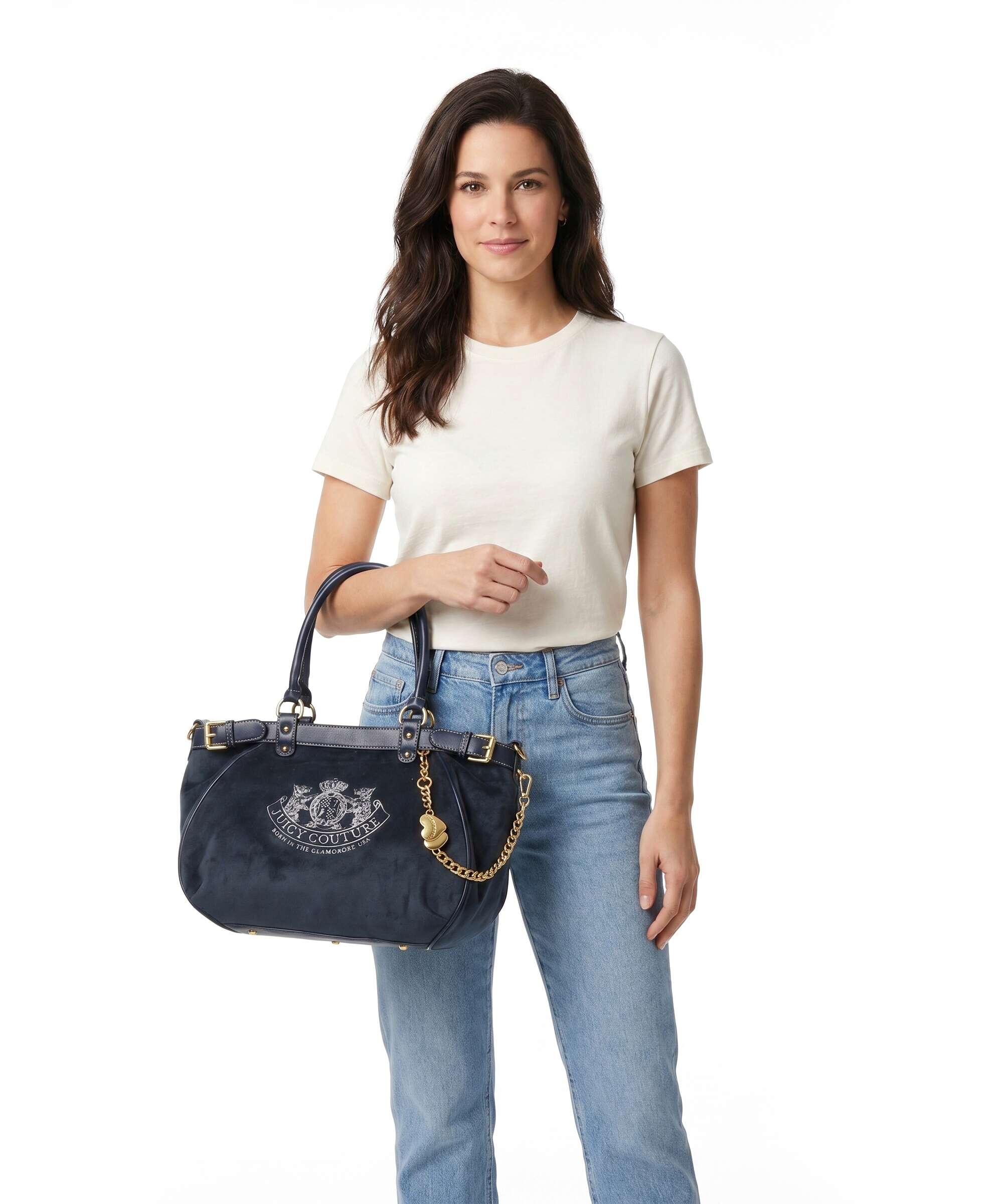 Juicy Couture Twig Narrative Velvet L Boodschappentas blue depths - Image 3