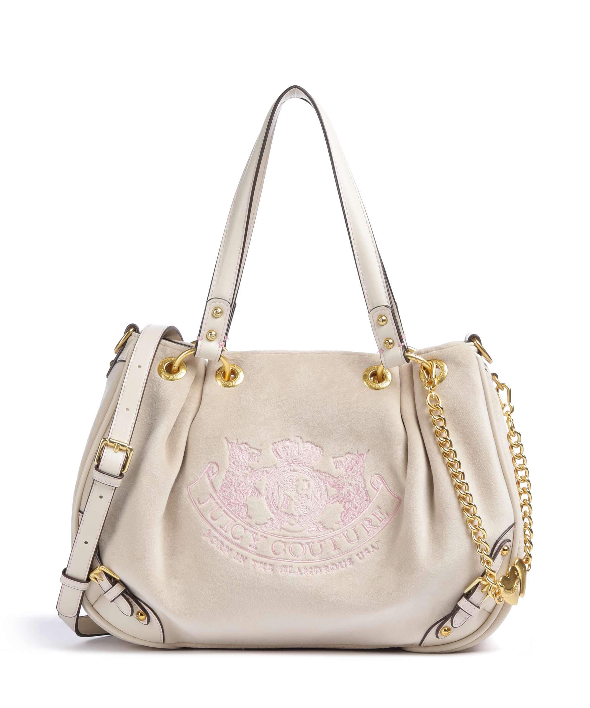 Juicy Couture Twig Narrative Velvet M Hobo tas marshmallow