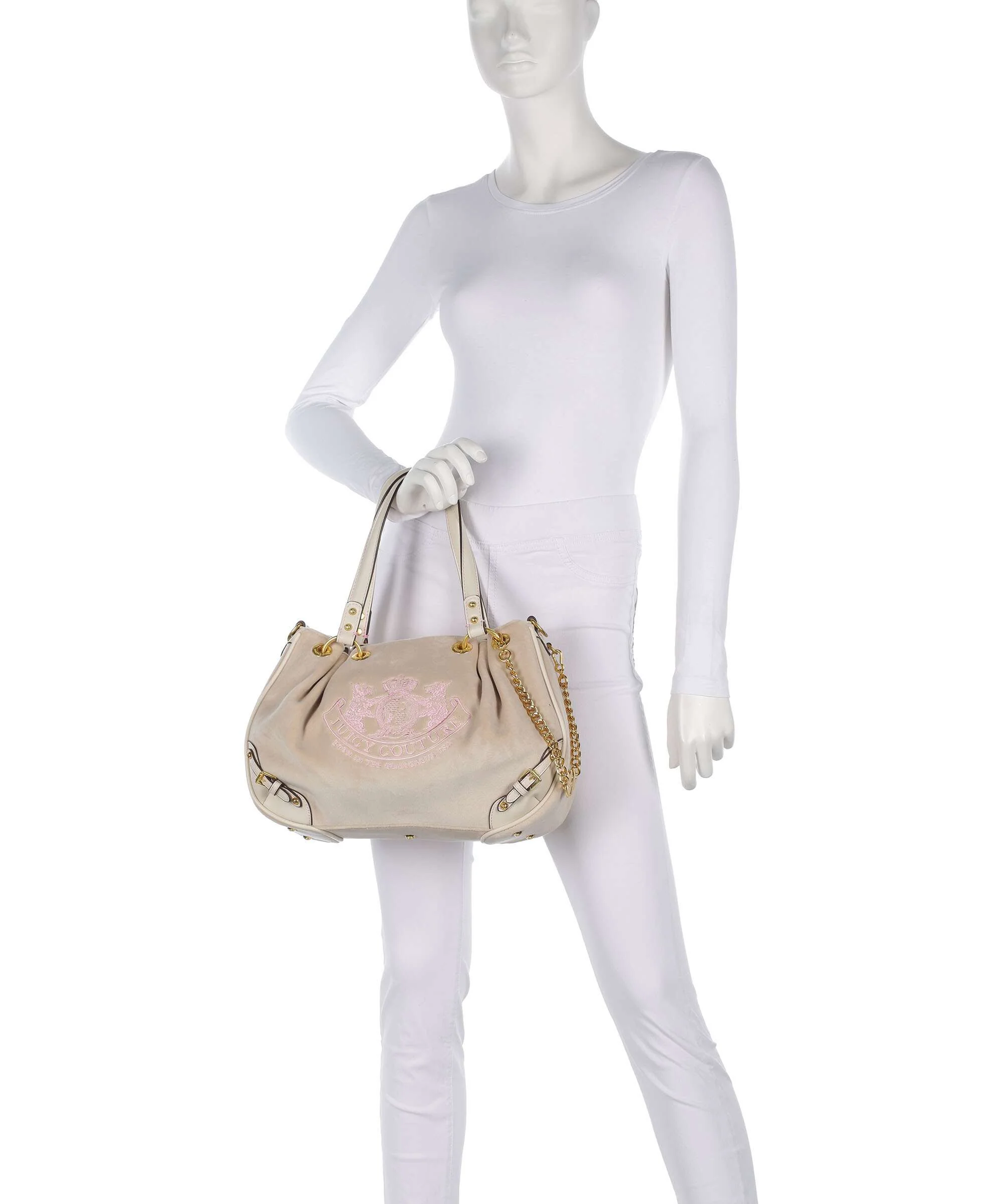 Juicy Couture Twig Narrative Velvet M Hobo tas marshmallow - Image 3