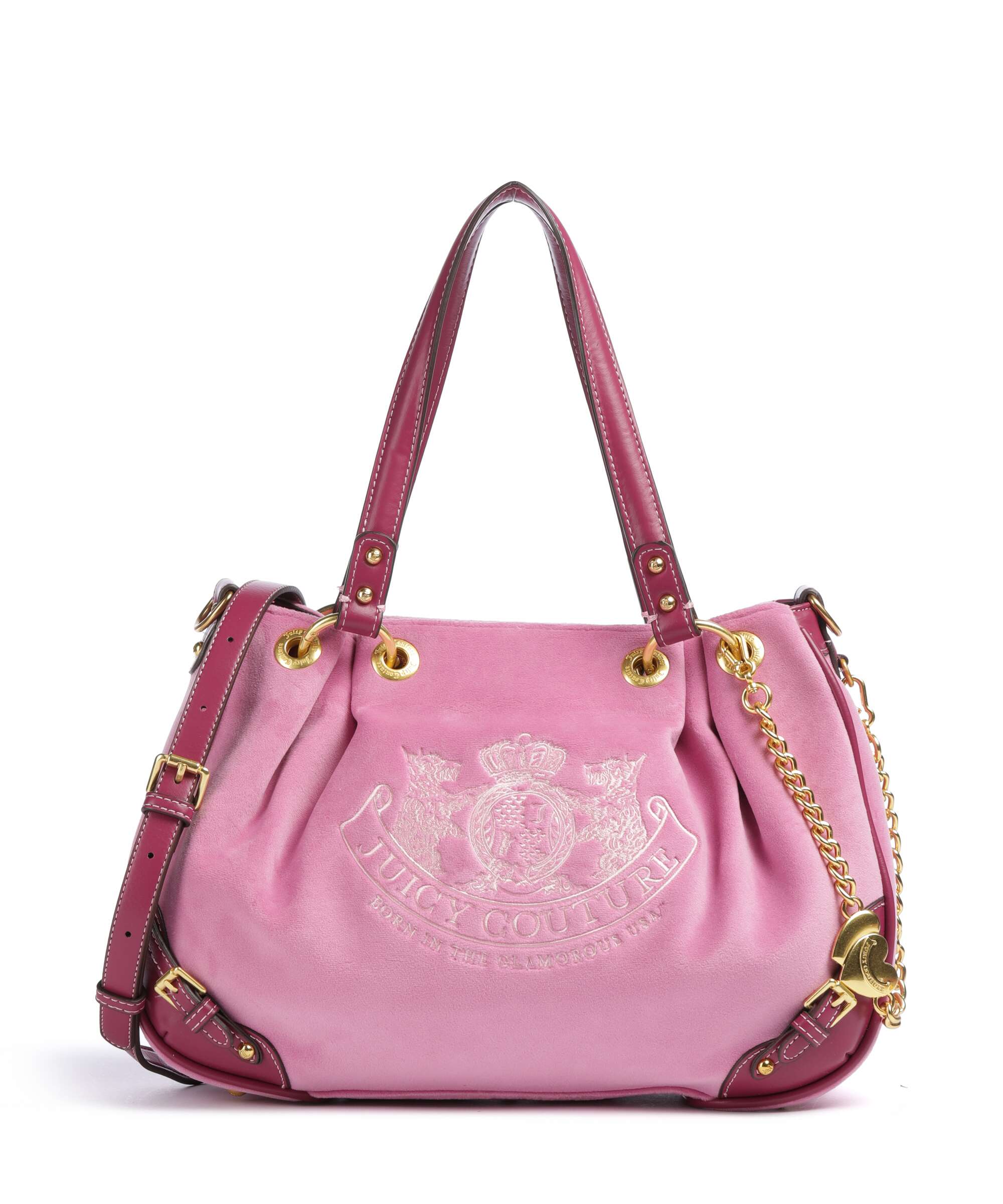 Juicy Couture Twig Narrative Velvet M Hobo tas super pink
