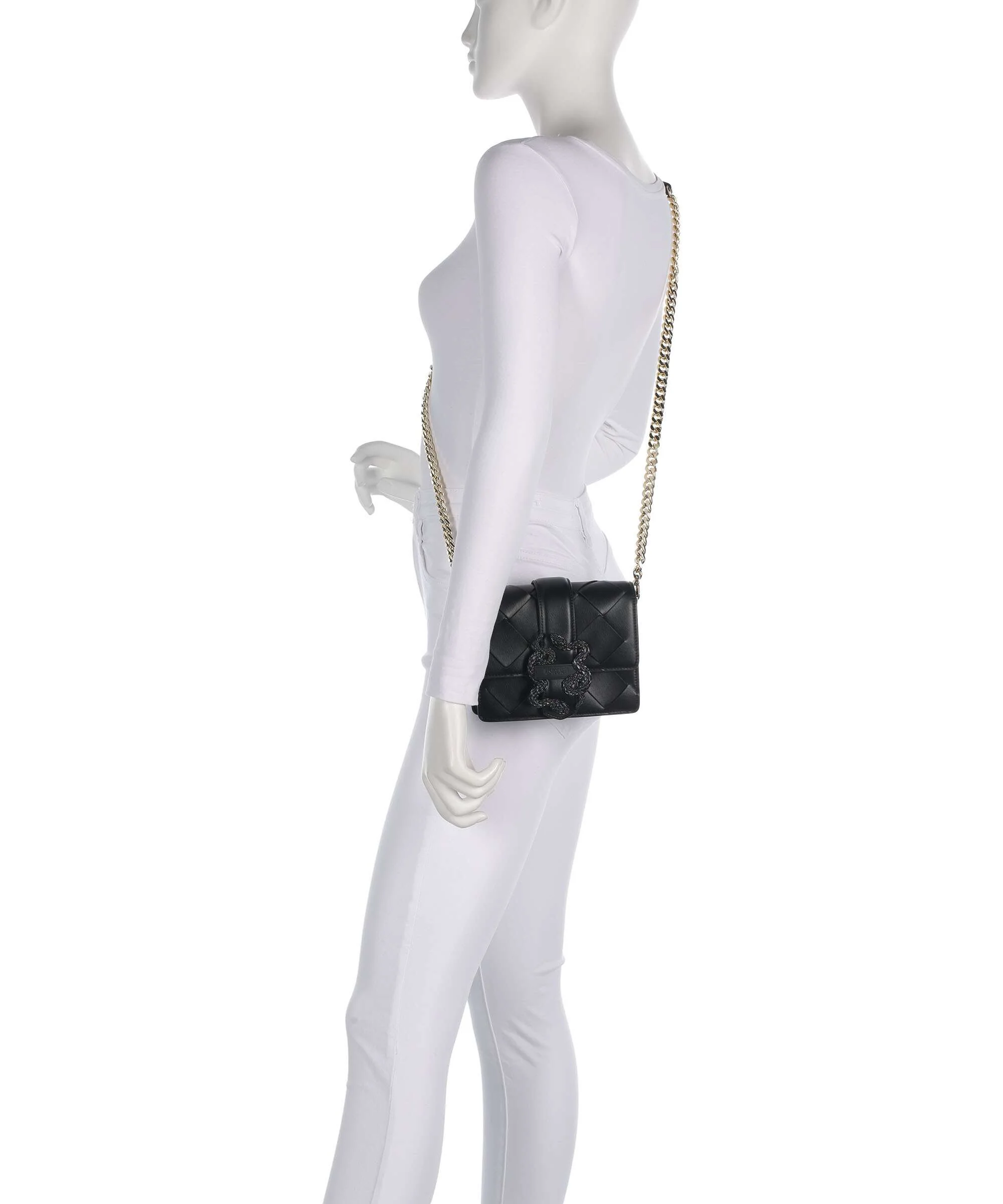 Just Cavalli Iconic Snakes Braided Crossbody tas black - Image 3