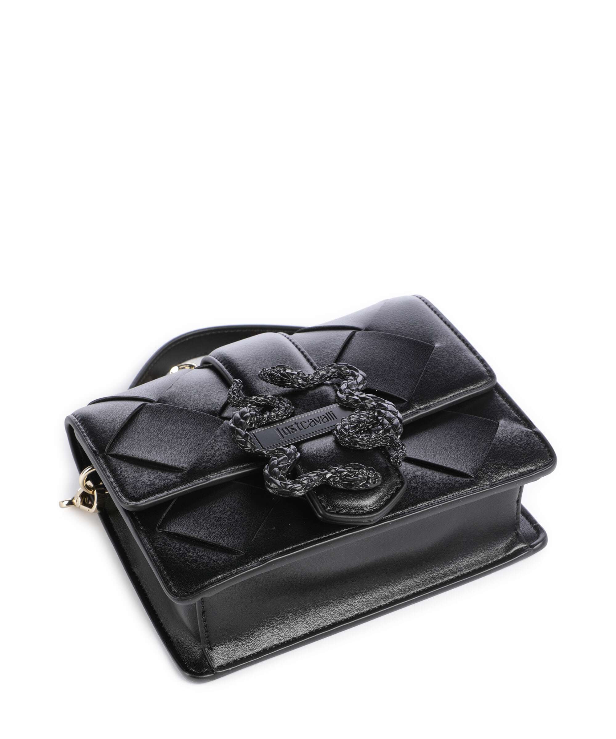 Just Cavalli Iconic Snakes Braided Crossbody tas black - Image 5