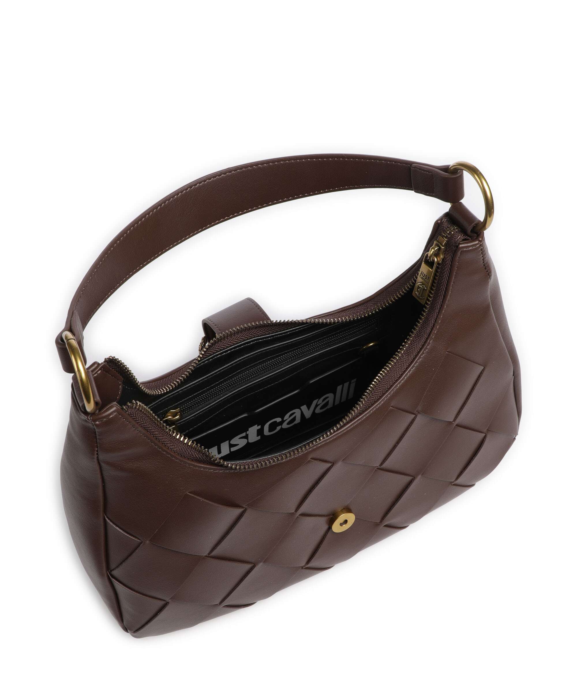 Just Cavalli Iconic Snakes Braided Schoudertas black coffee - Image 6