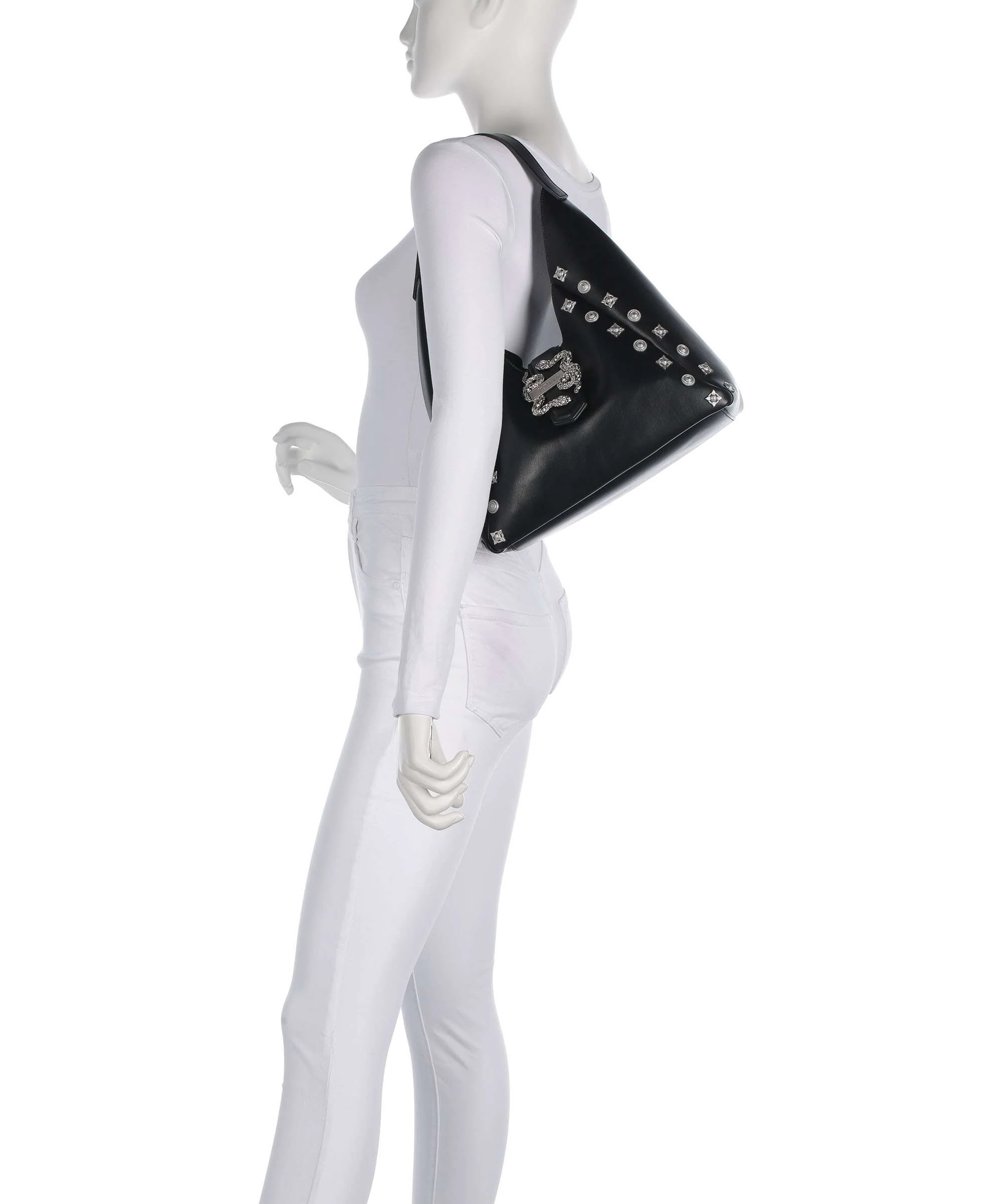 Just Cavalli Iconic Snakes Hobo tas black - Image 3