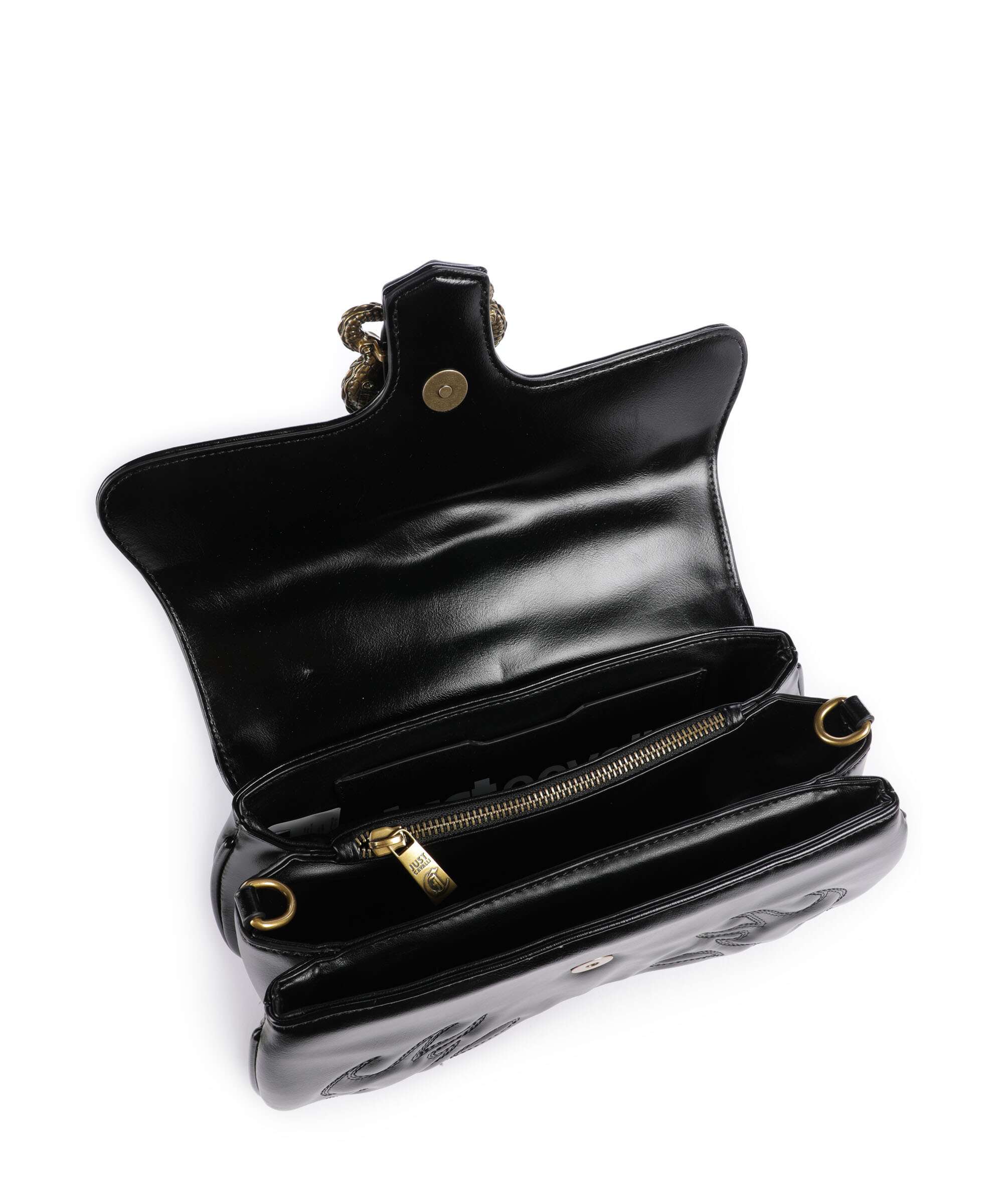 Just Cavalli Iconic Snakes Schoudertas black - Image 7