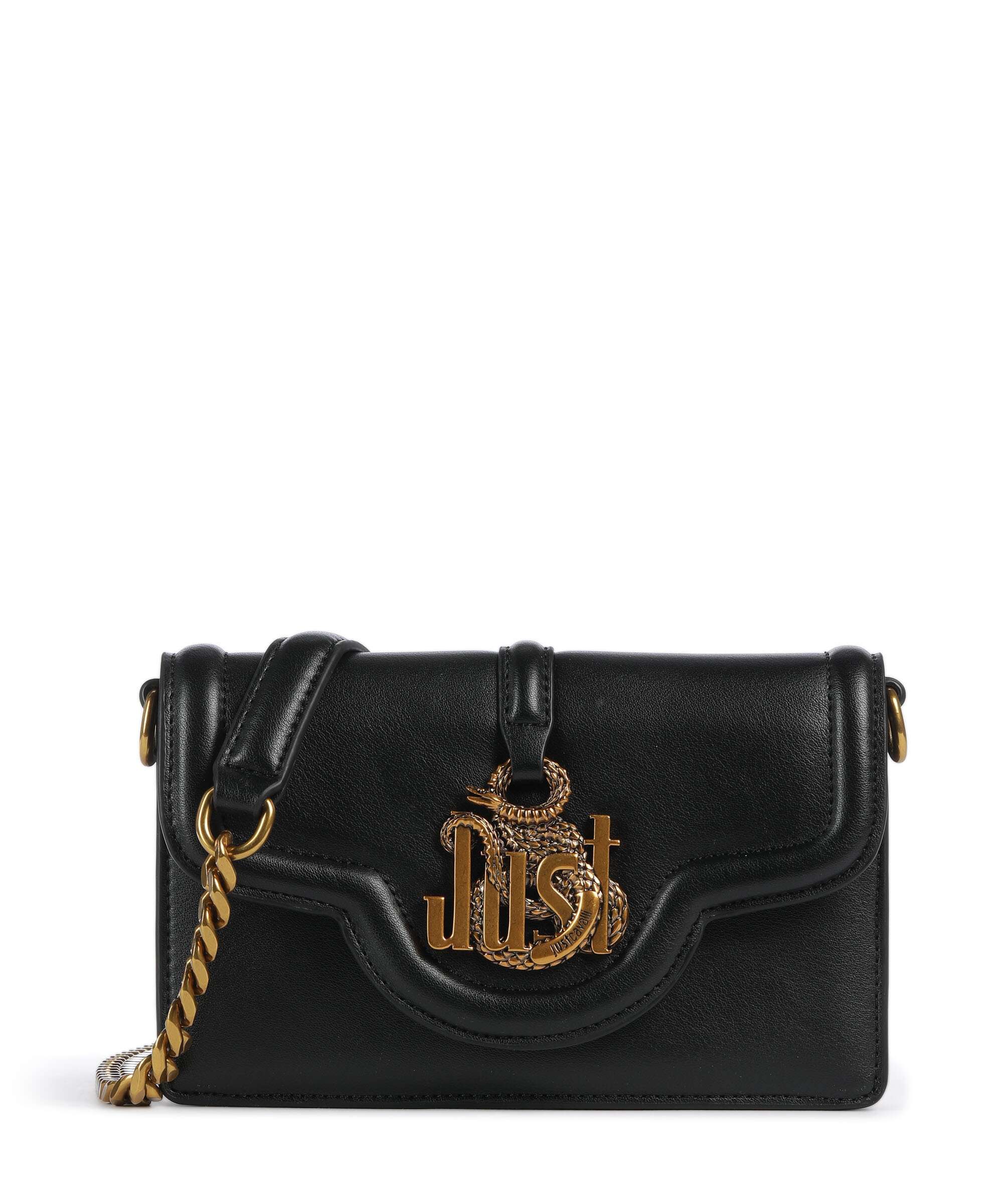 Just Cavalli Just Snake Crossbody tas black