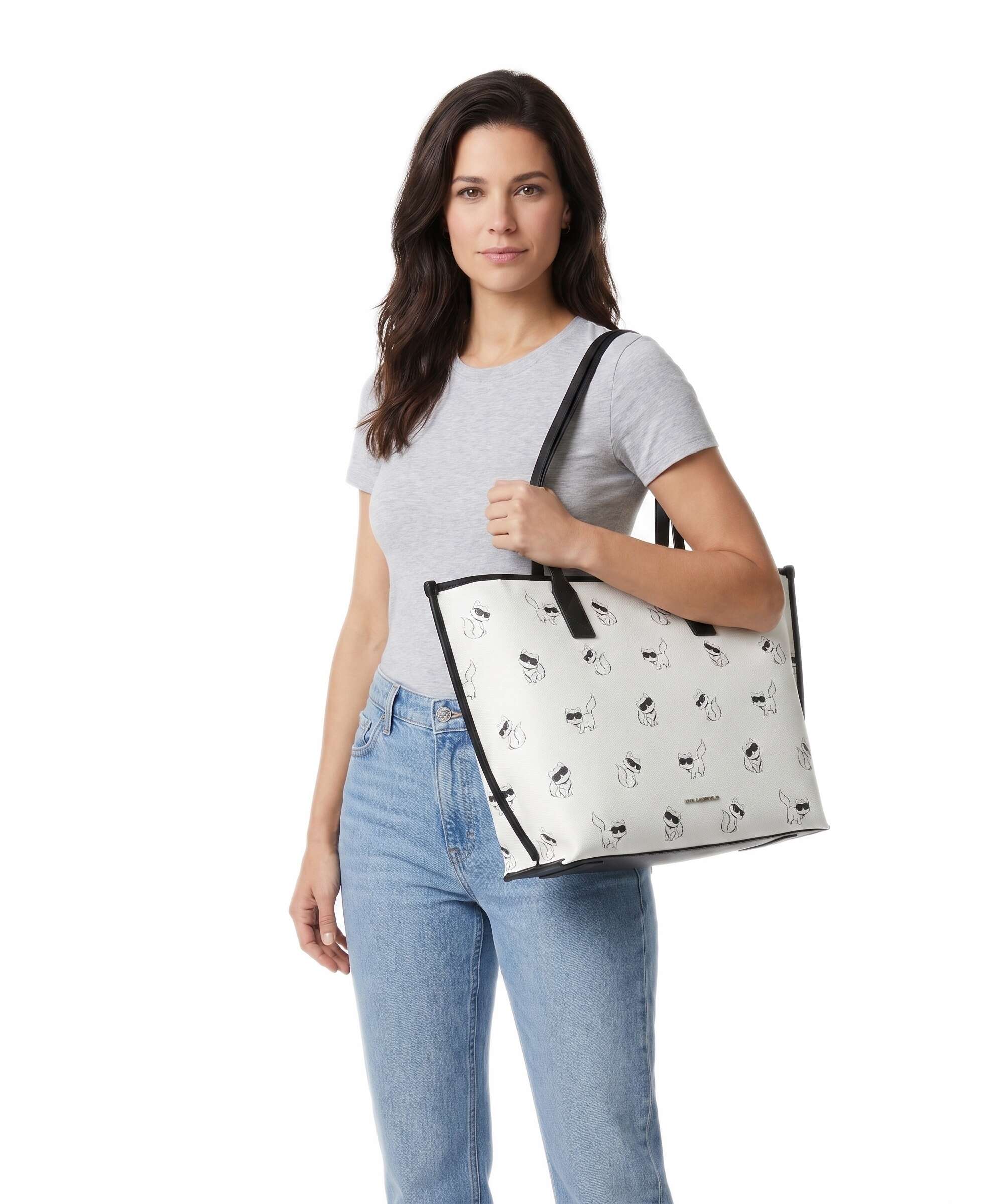 Karl Lagerfeld Ikon Choupette Boodschappentas off white - Image 3