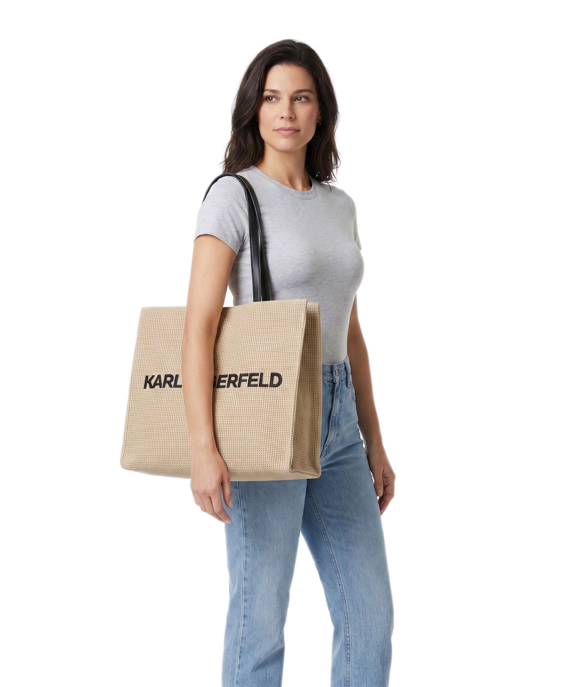 Karl Lagerfeld K/Essential Boodschappentas natural - Image 3