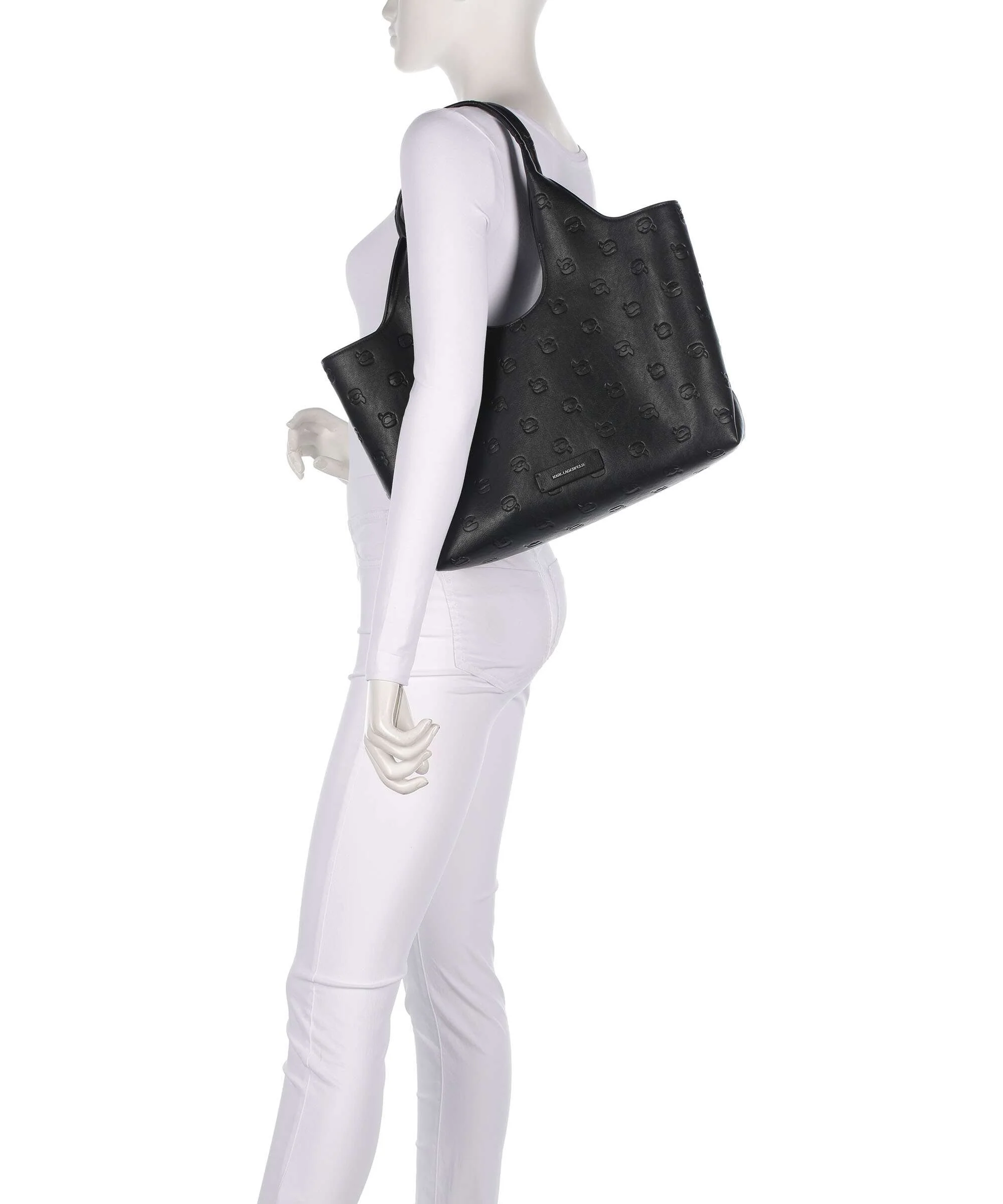 Karl Lagerfeld K/Ikon Monogram Medium Boodschappentas tonal black - Image 3