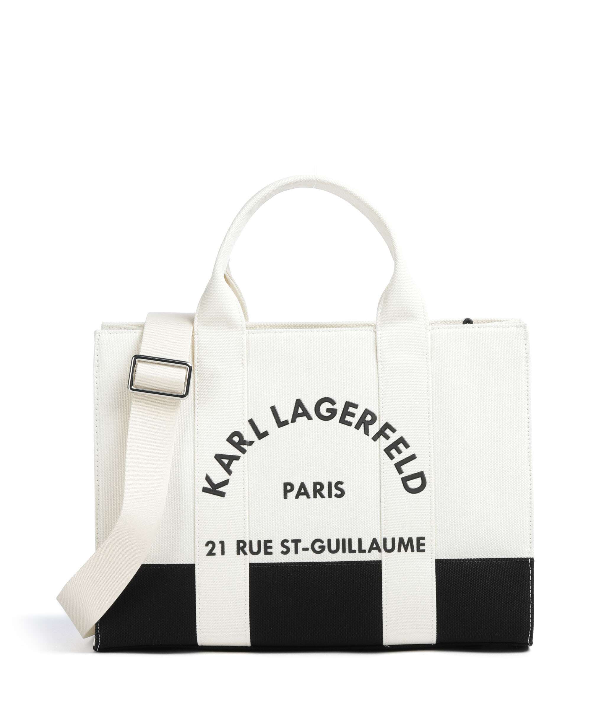 Karl Lagerfeld K/Rue St Guillaume Medium Handtas white/black
