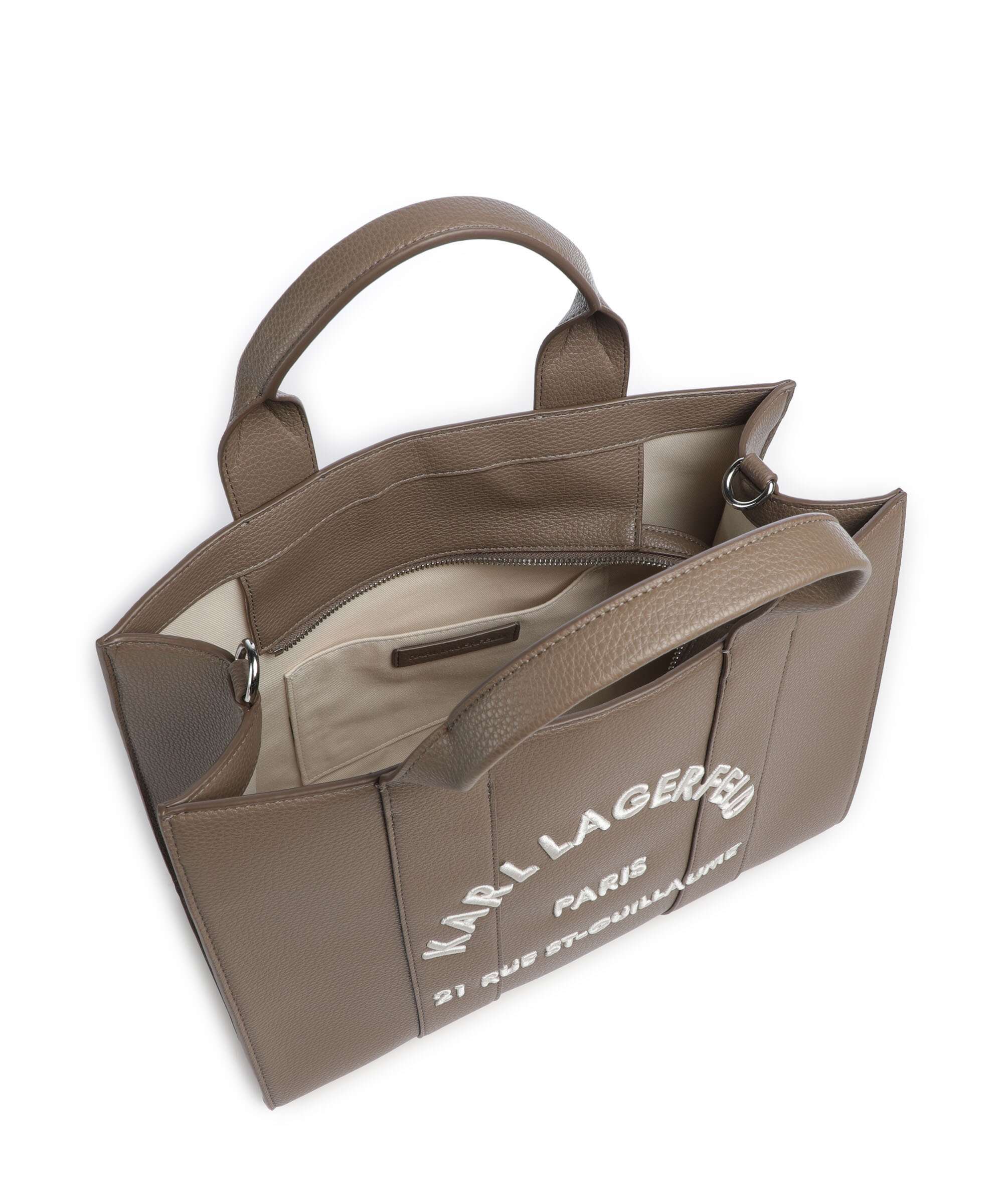 Karl Lagerfeld K/Rue St Guillaume Medium Handtas dark taupe - Image 6