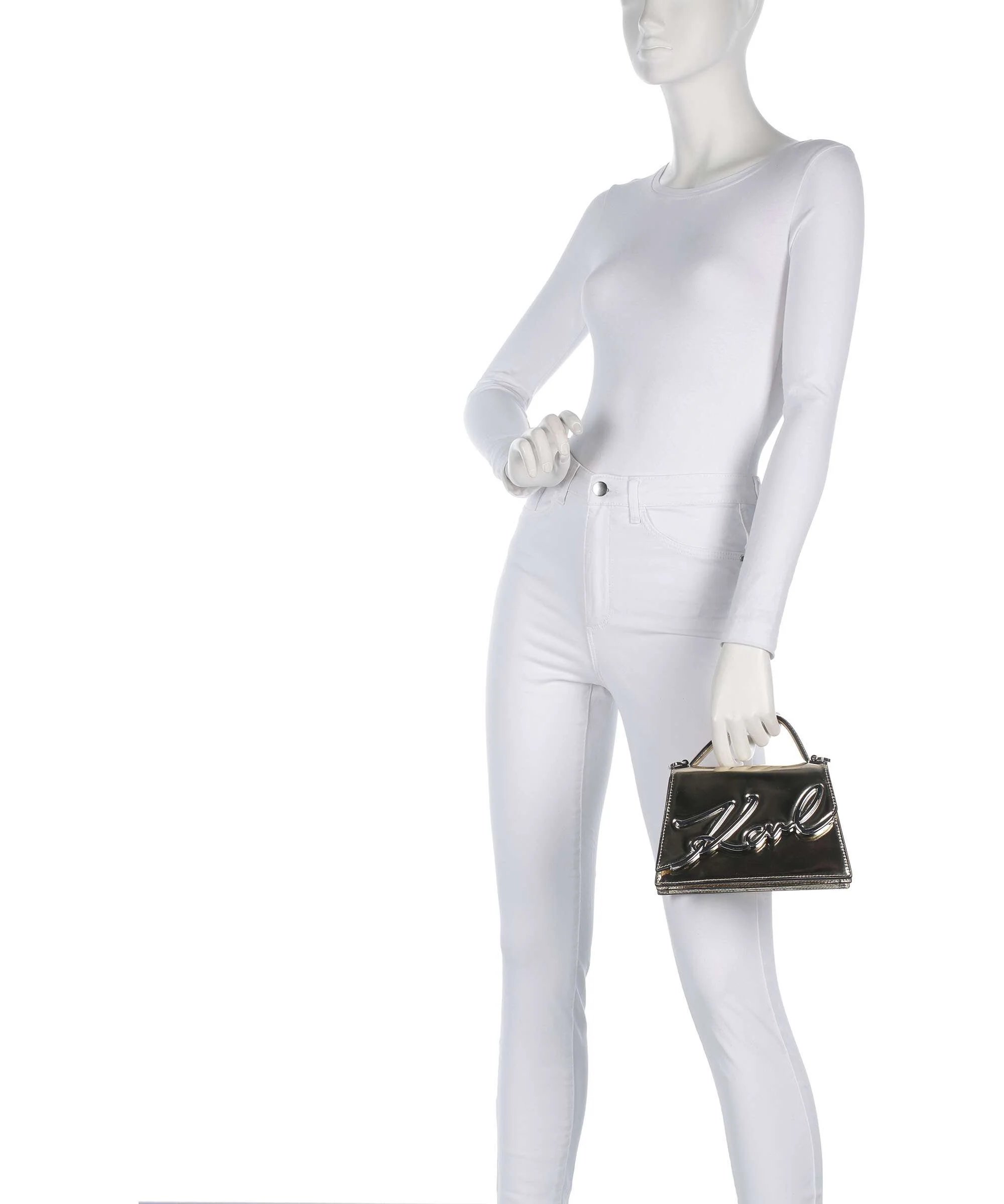 Karl Lagerfeld K/Signature 2.0 Crossbody tas light gold - Image 3