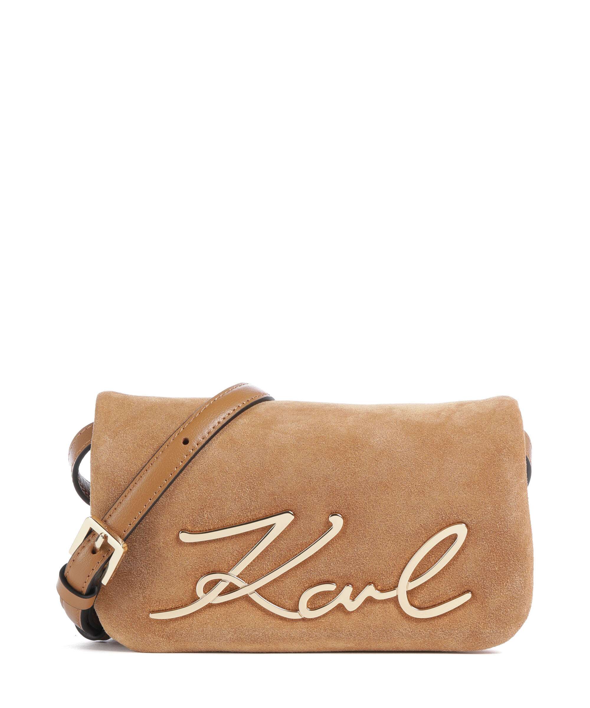 Karl Lagerfeld K/Signature 2.0 Soft Crossbody tas caramel