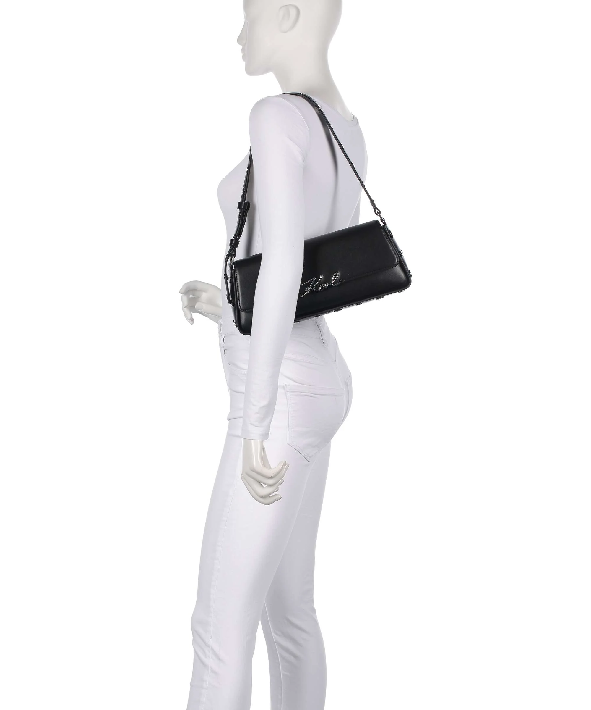 Karl Lagerfeld K/Signature Schoudertas black embellishment - Image 3