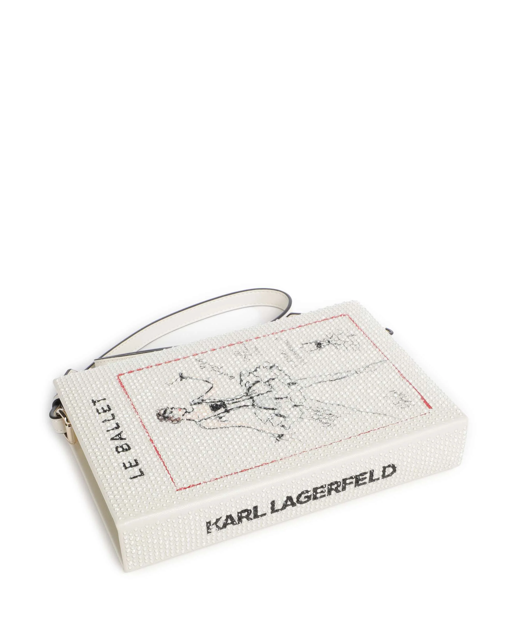 Karl Lagerfeld K/Soiree Book Schoudertas off white embellishment - Image 5