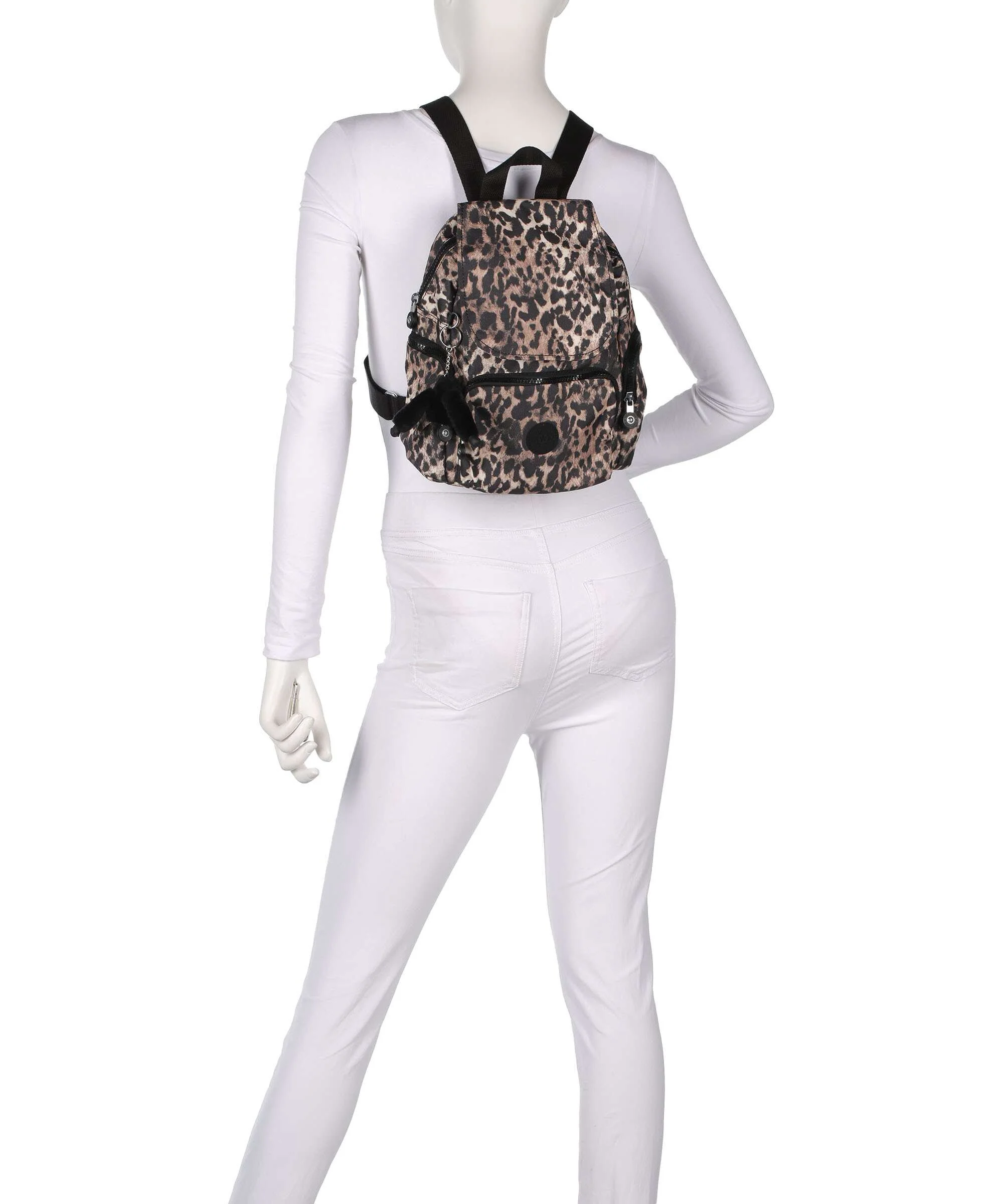 Kipling Basic City Zip Mini Rugzak wild leopard - Image 3