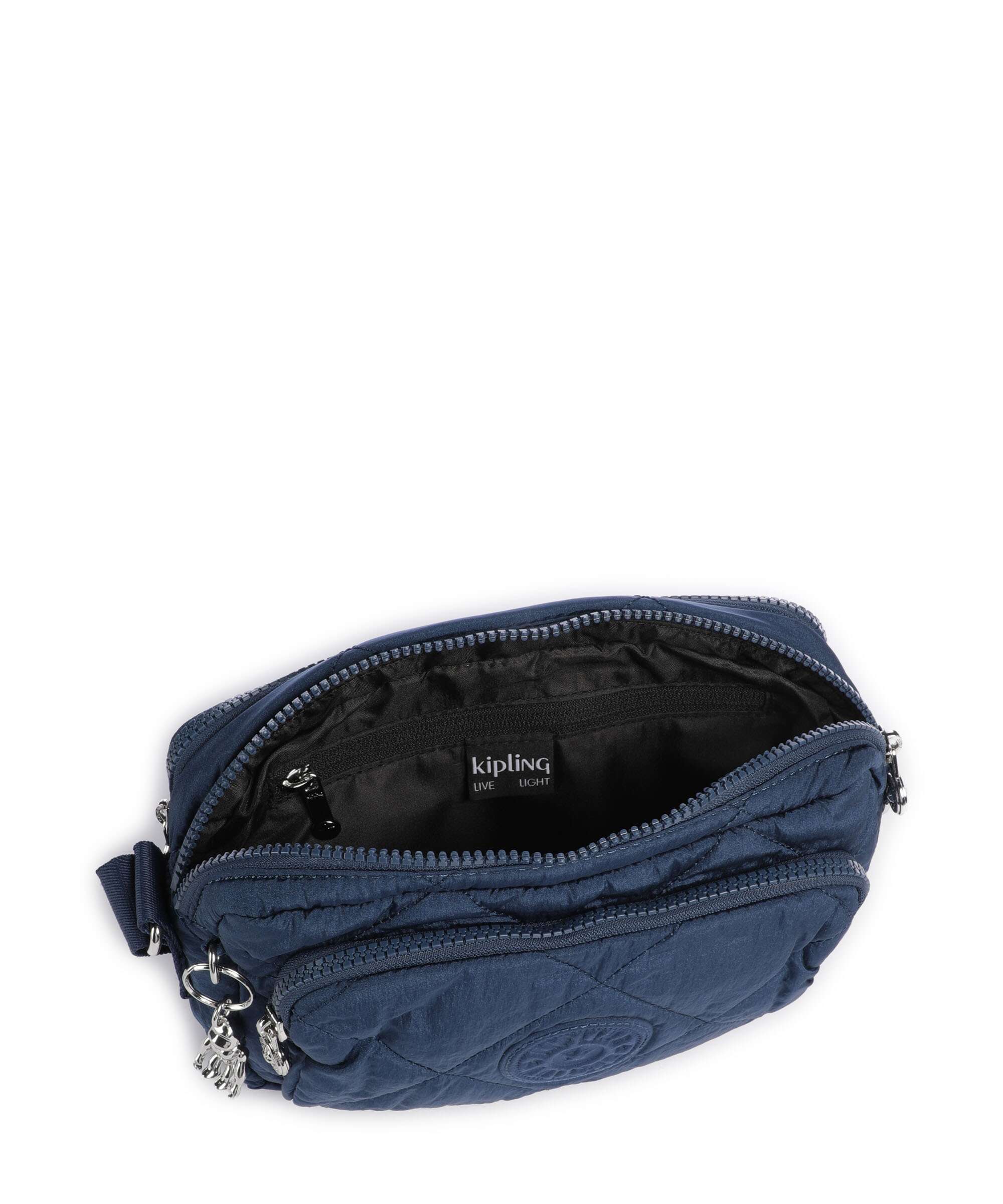 Kipling Crinkled Quilt Abanu M Zip Crossbody tas airy blue - Image 6