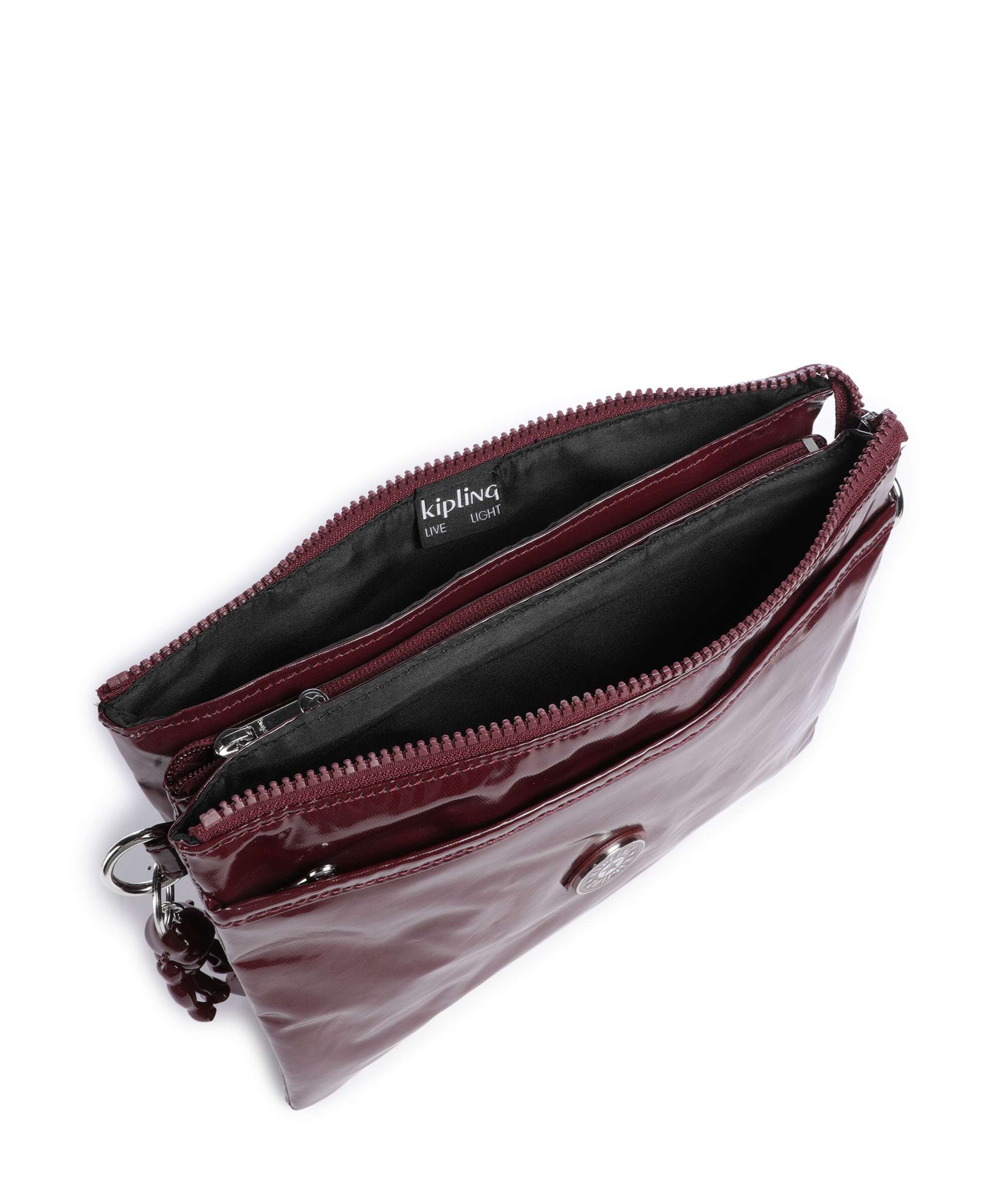 Kipling Elevated Riri L Crossbody tas high gloss wine - Image 6