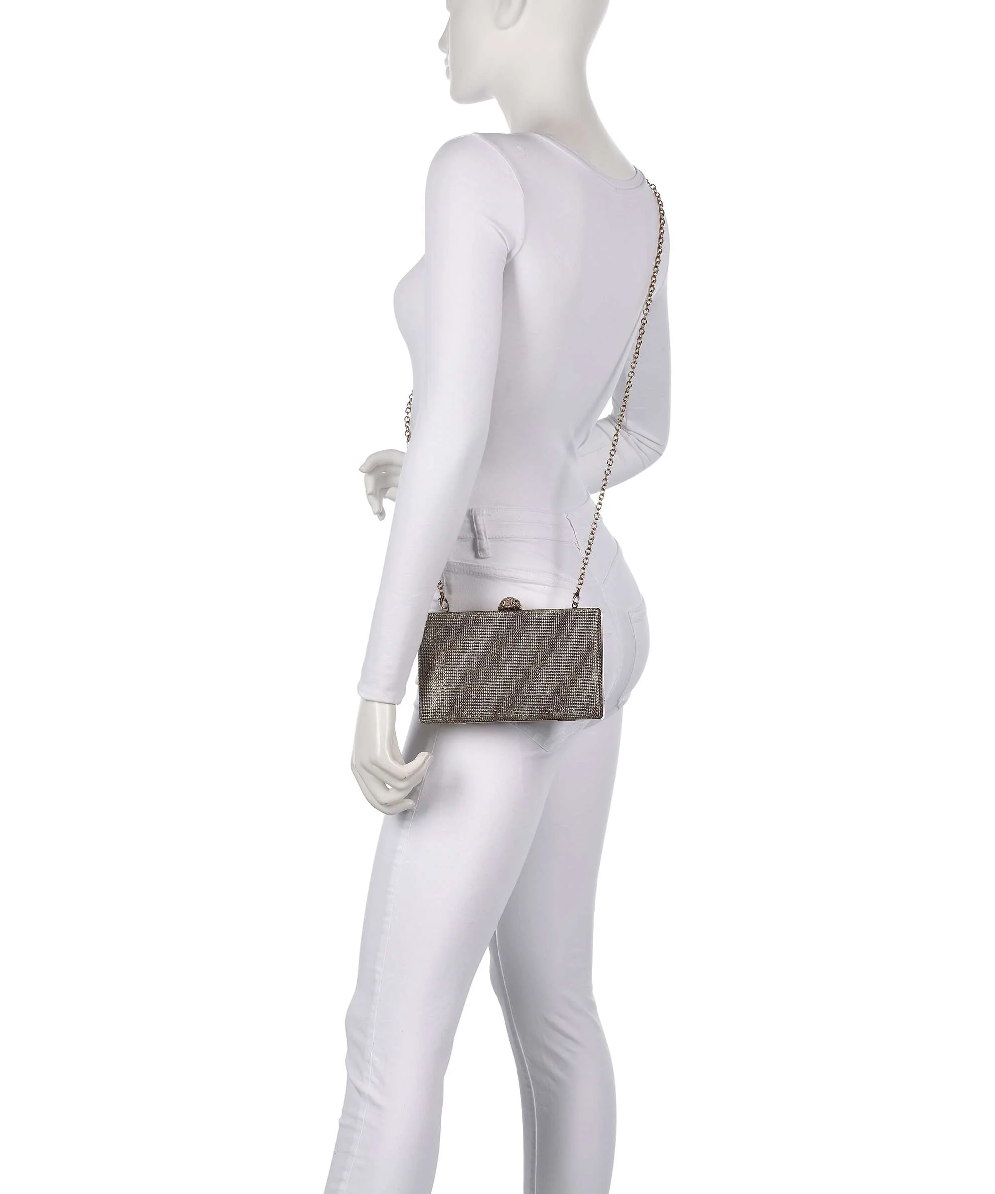 Kurt Geiger Kensington Crystal Clutch tasje beige - Image 3