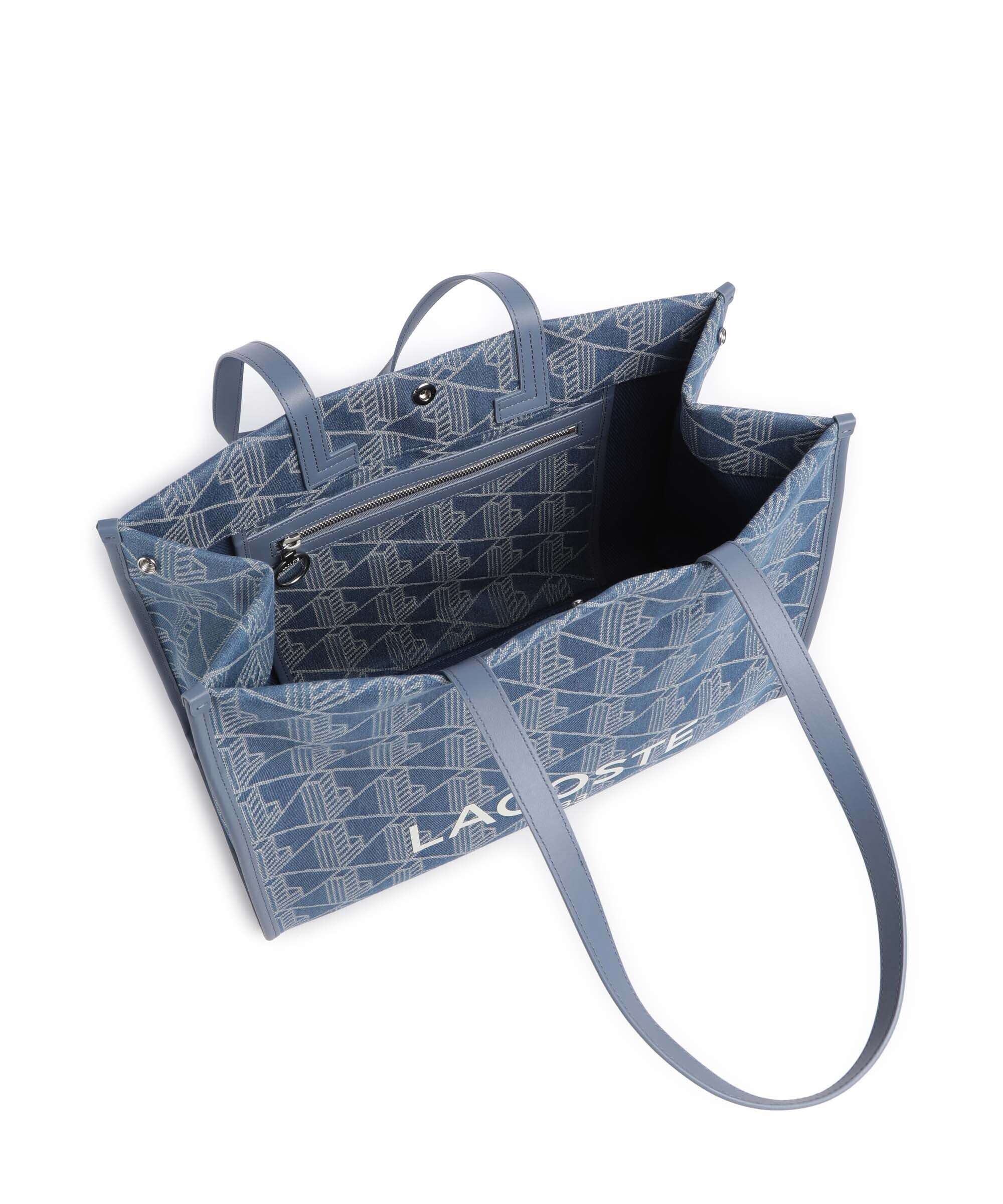Lacoste Heritage Jacquard Boodschappentas denim - Image 6