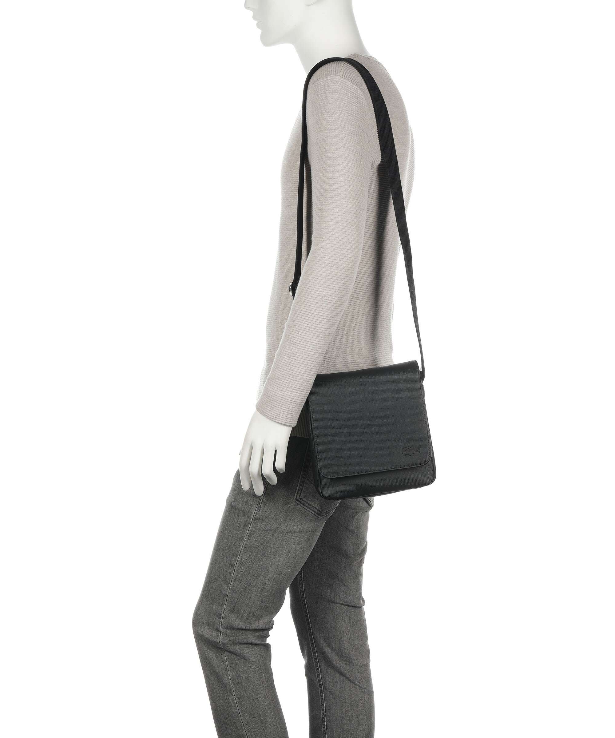 Lacoste Mens Classic Crossbody tas noir - Image 3