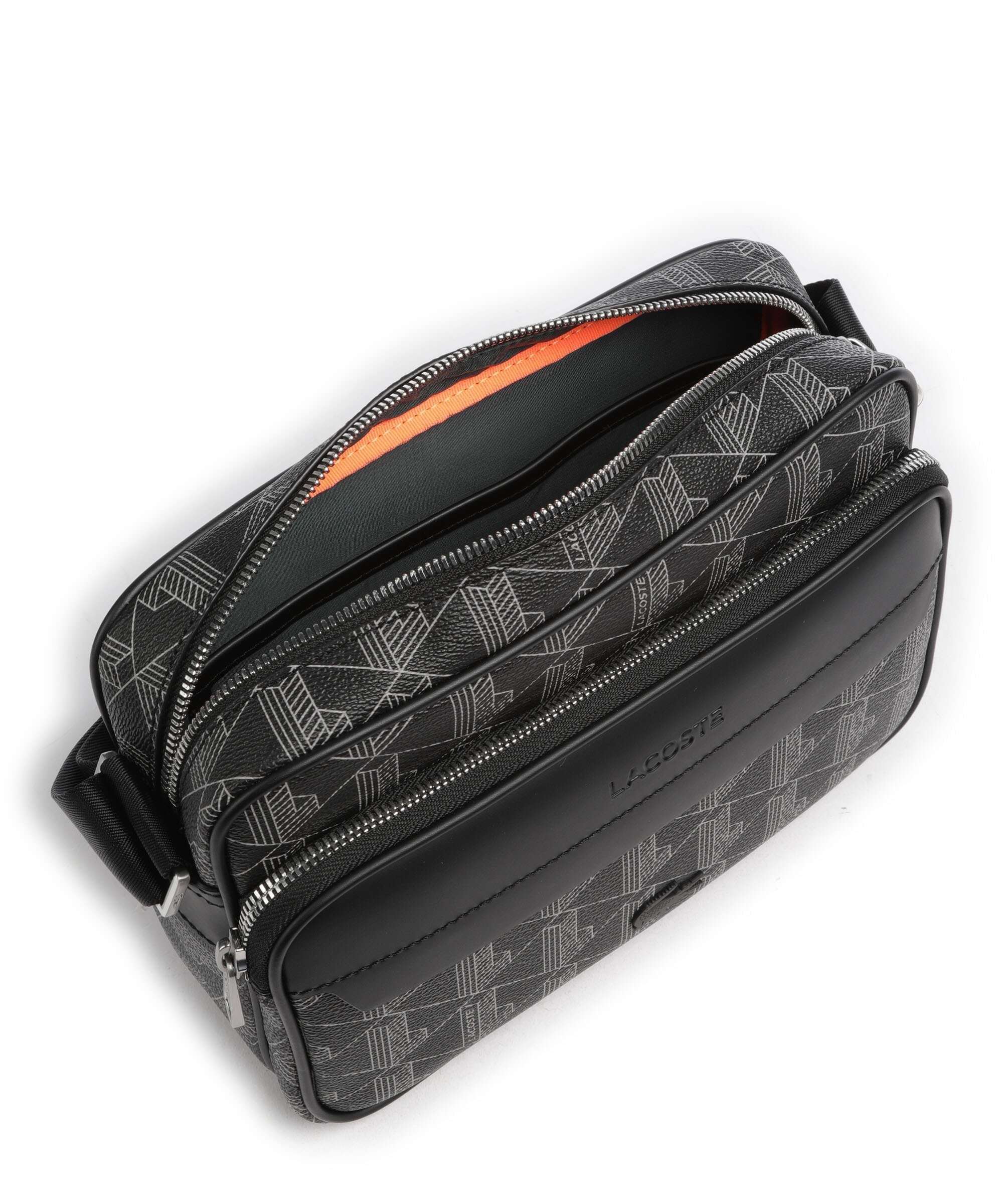 Lacoste The Blend Crossbody tas monogram noir/gris - Image 6