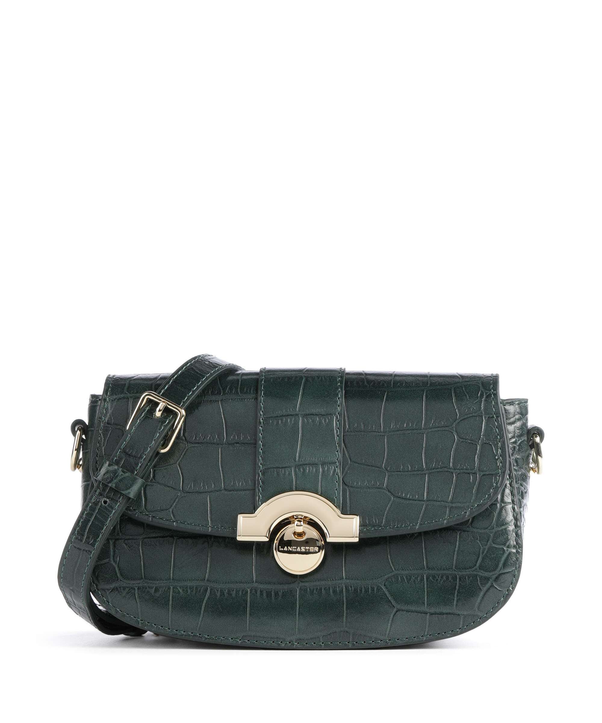 Lancaster Exotic CN Croco Crossbody tas vertforĂȘt