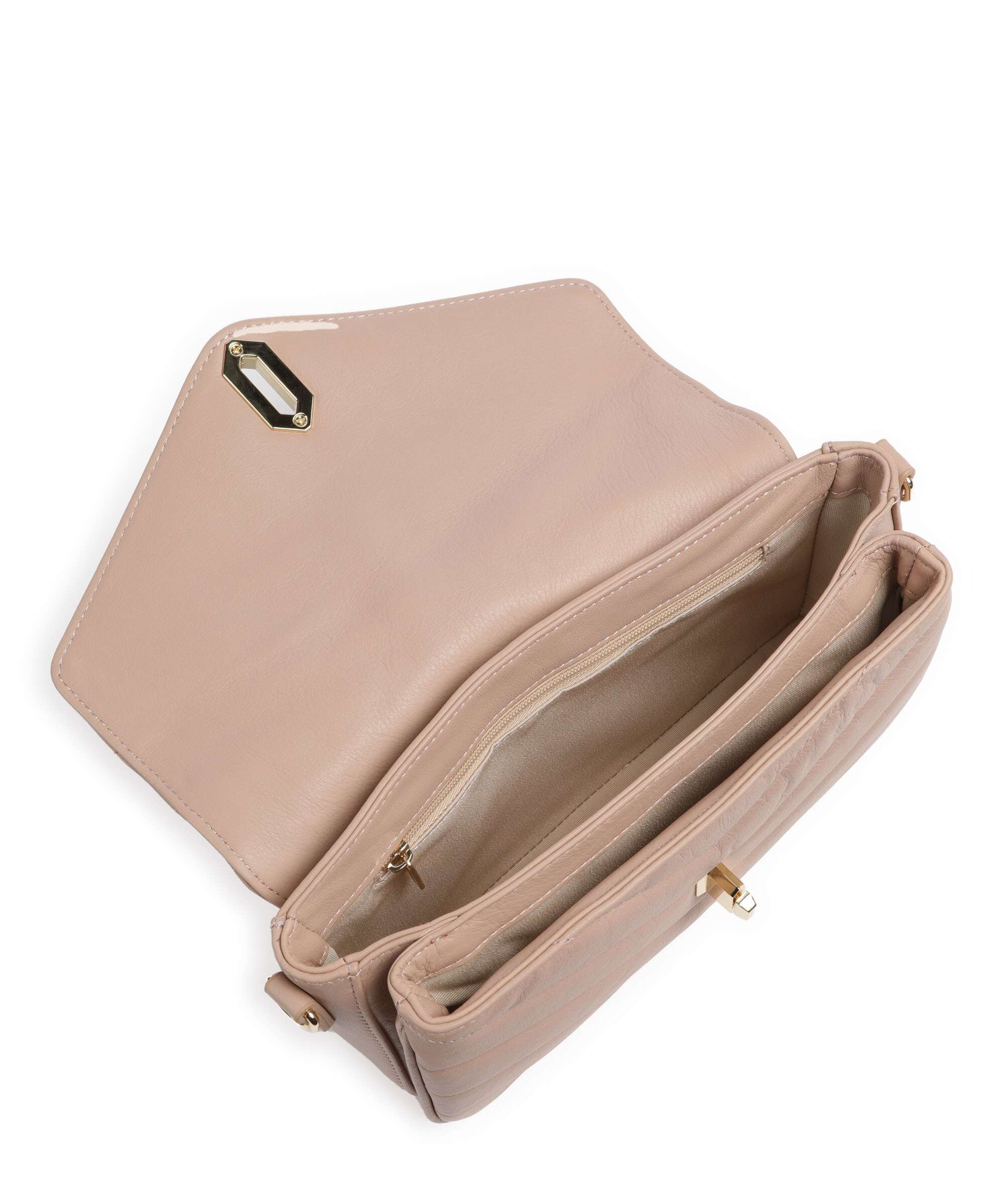 Lancaster Soft Matelassé Crossbody tas nuderose - Image 6