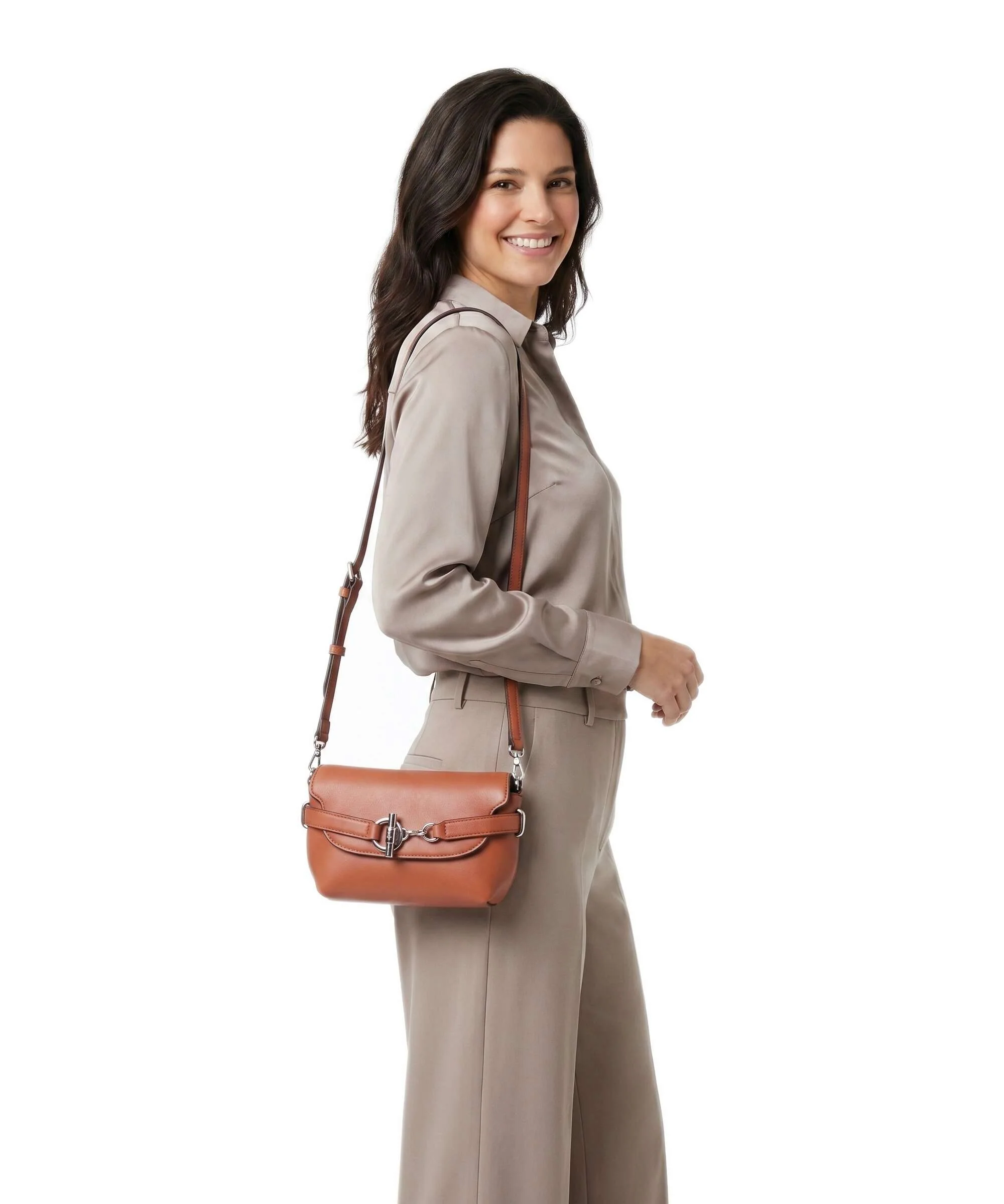 Lauren Ralph Lauren Blaike Small Crossbody tas red terracotta - Image 3
