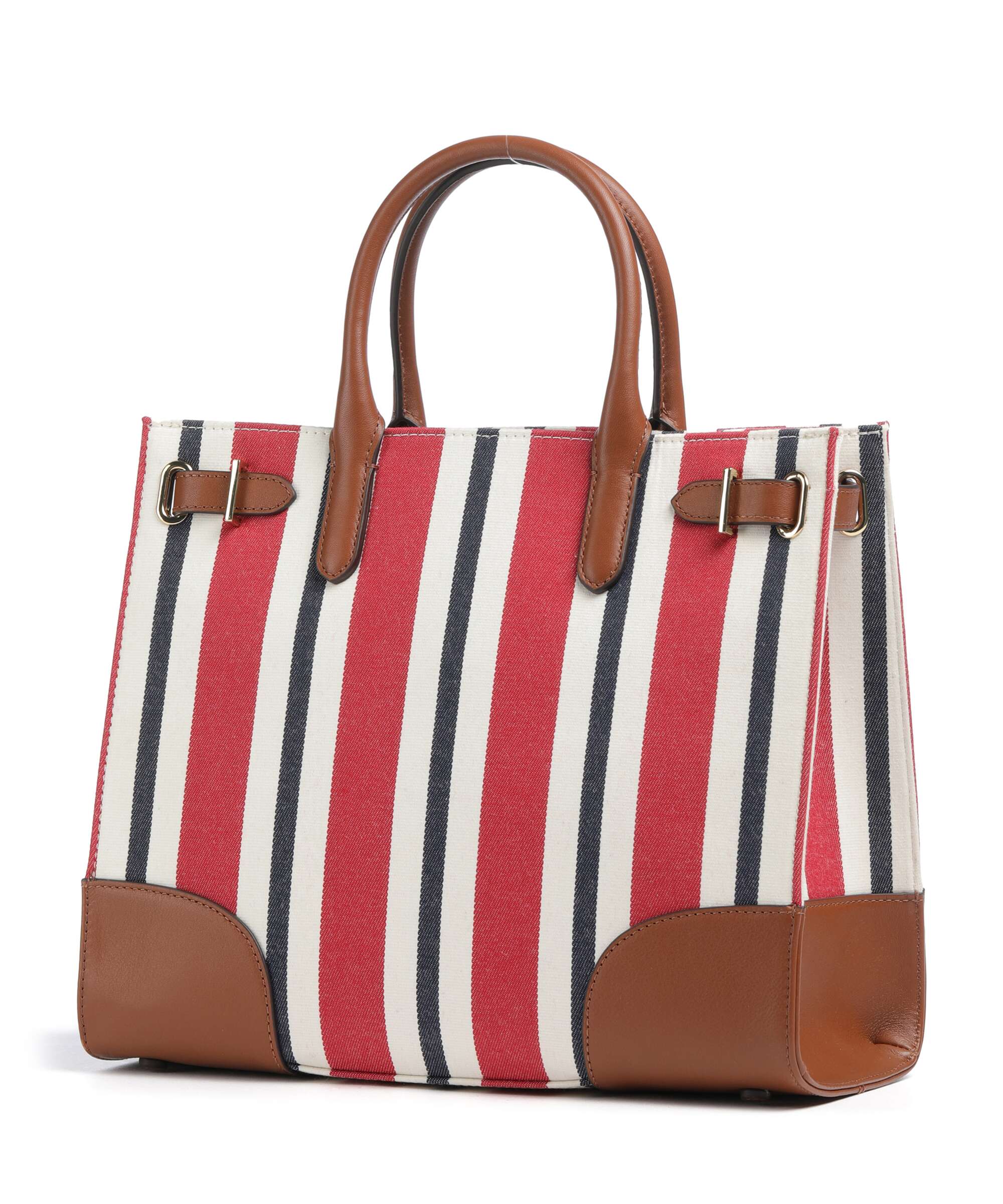 Lauren Ralph Lauren Devyn 42 Handtas festive red strpe/lauren tan - Image 3