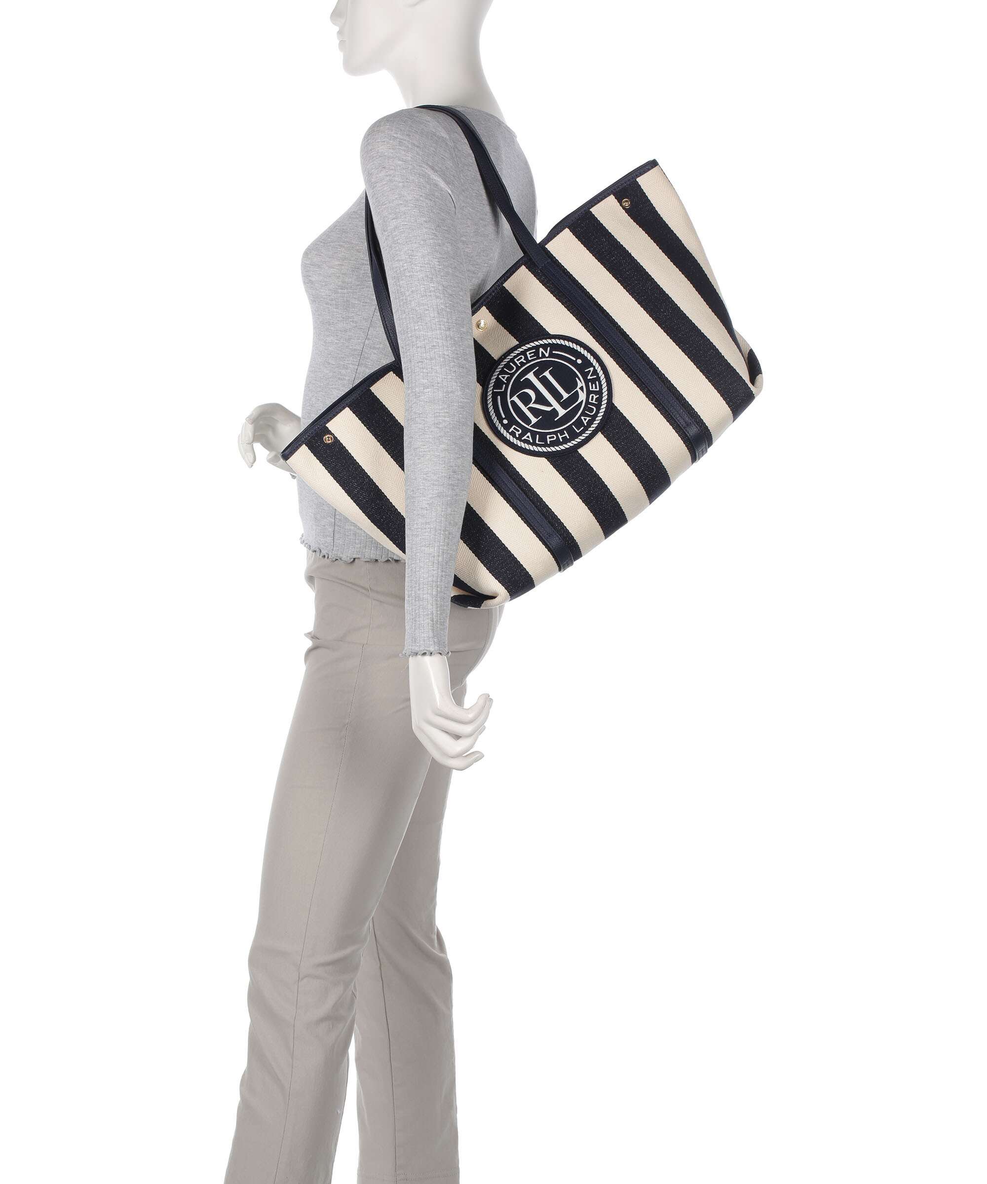 Lauren Ralph Lauren Emerie Extra Large Boodschappentas natural/refined navy stripe - Image 3