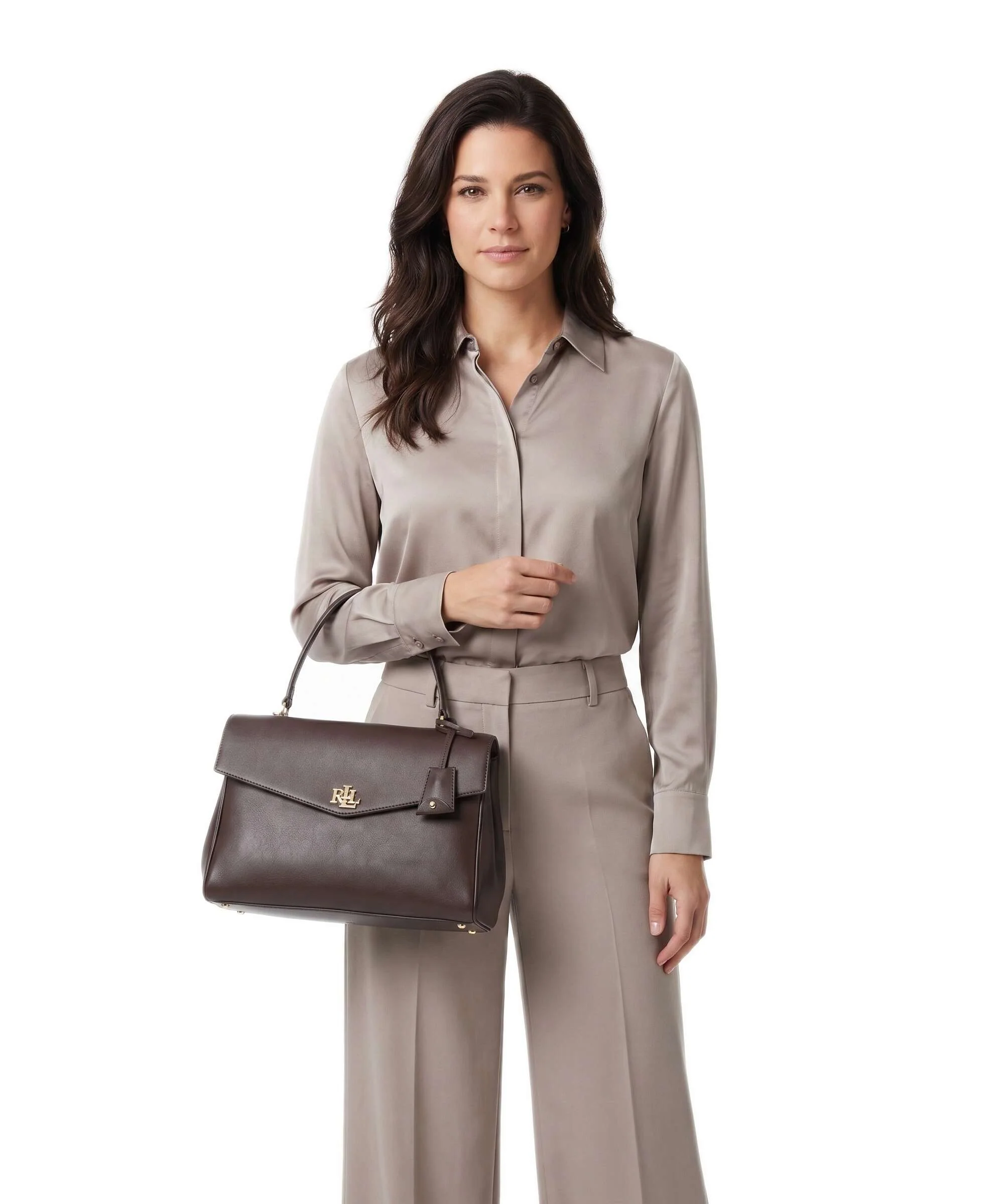 Lauren Ralph Lauren Farrah Medium Handtas chestnut brown - Image 3