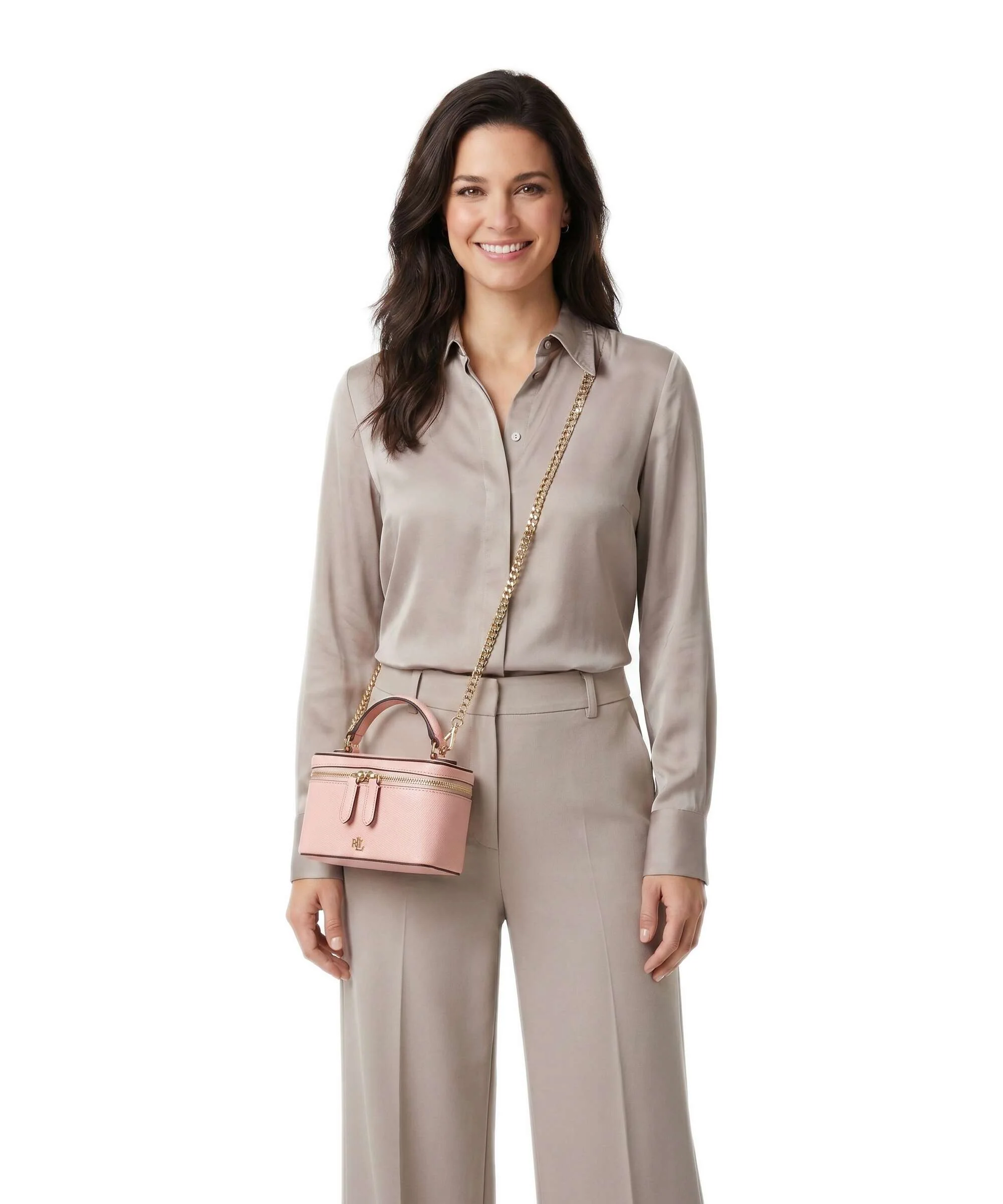 Lauren Ralph Lauren Hallee Small Crossbody tas pink rhodonite - Image 3