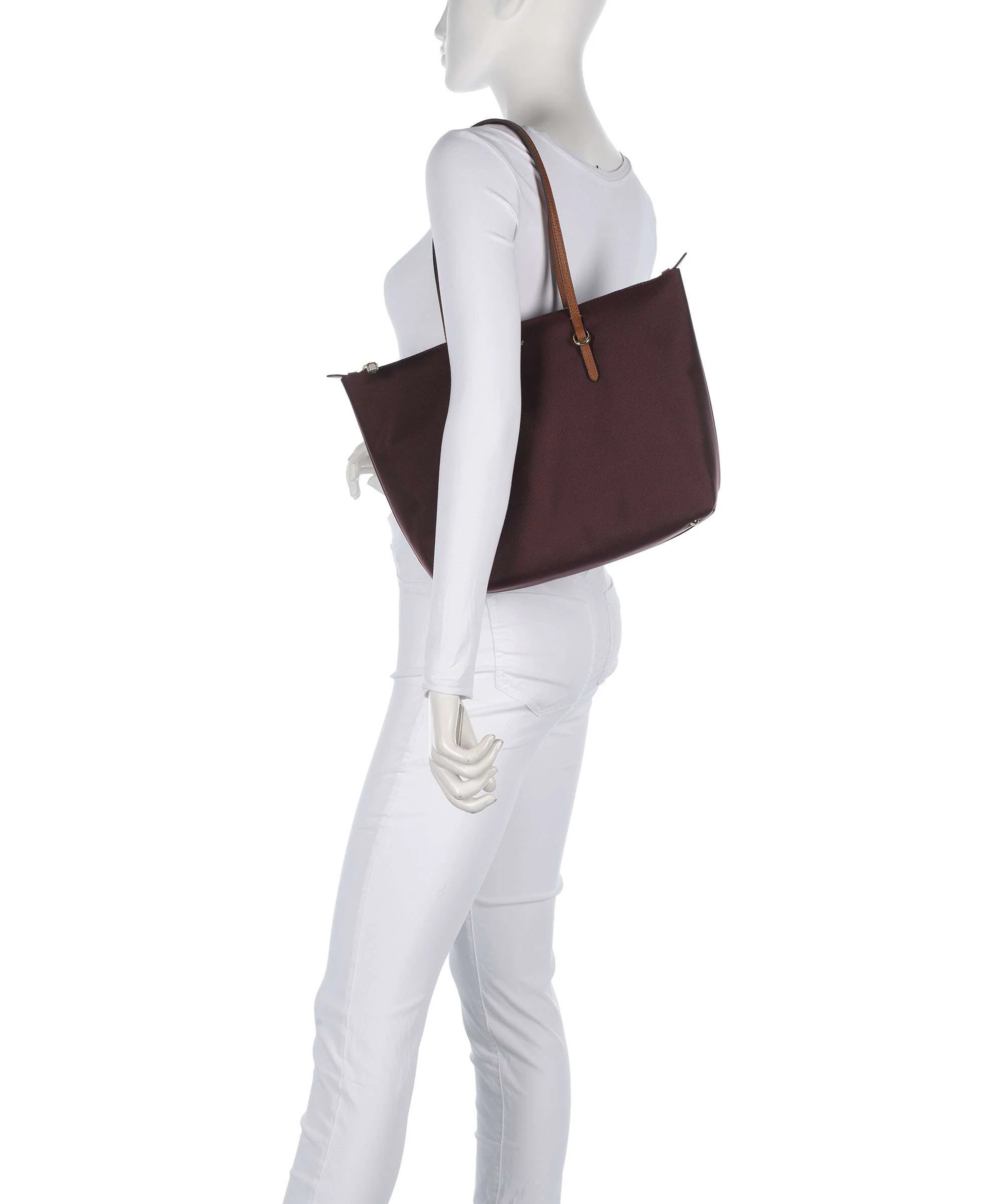 Lauren Ralph Lauren Keaton 26 Boodschappentas dark garnet/lauren tan - Image 3