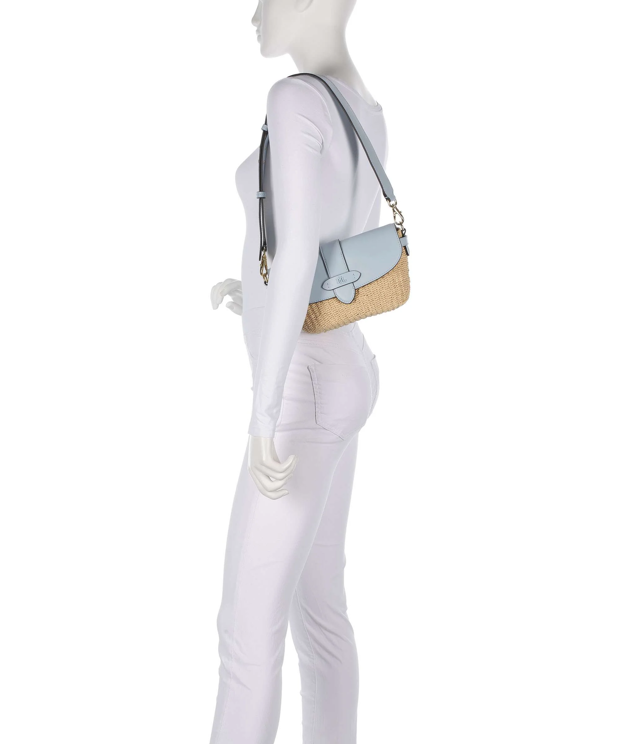 Lauren Ralph Lauren Lynden Small Schoudertas natural/alpine blue - Image 3