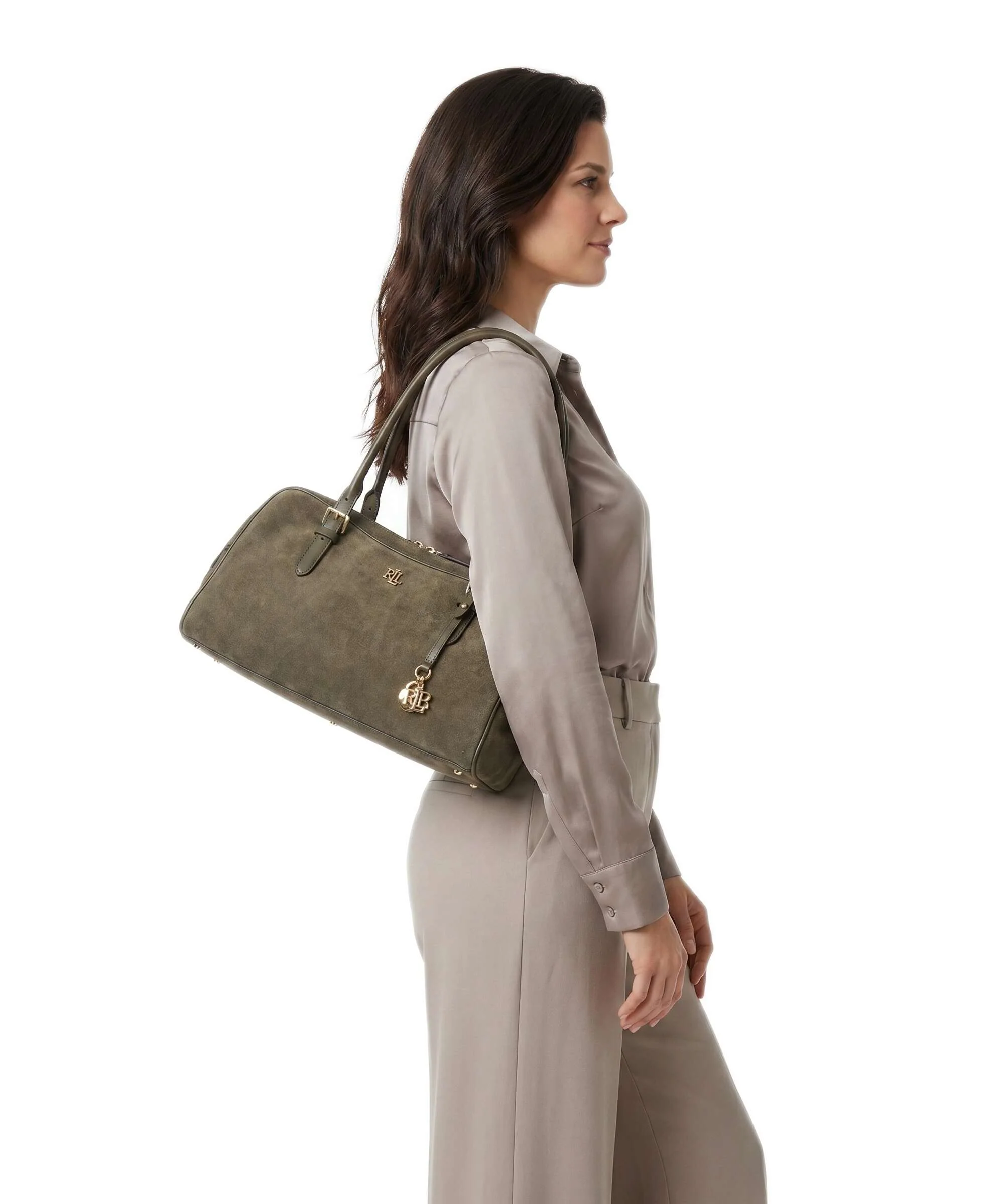 Lauren Ralph Lauren Marcy Large Schoudertas botanic green - Image 3