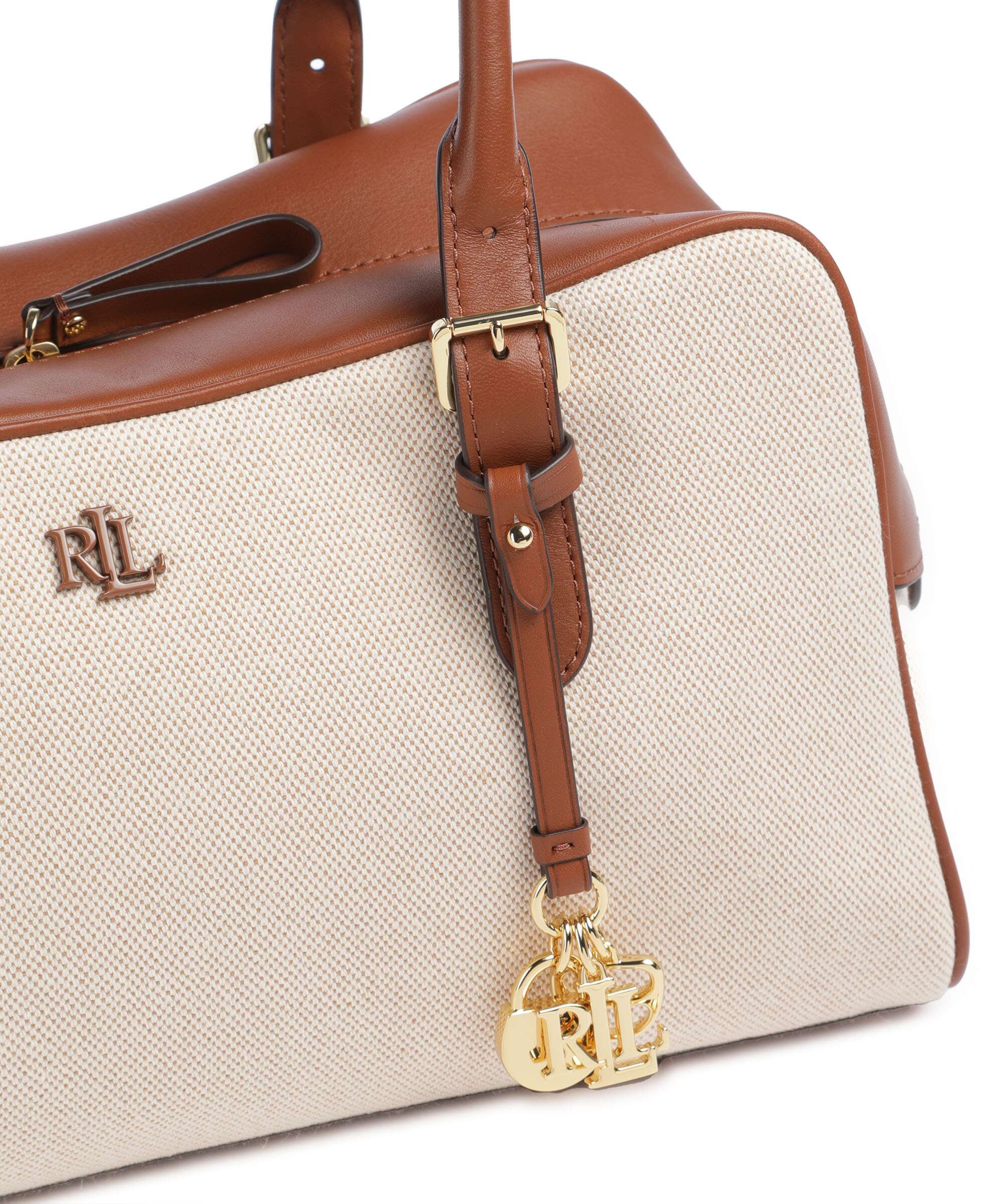 Lauren Ralph Lauren Marcy Schoudertas natural/buff canvas/lauren tan - Image 4