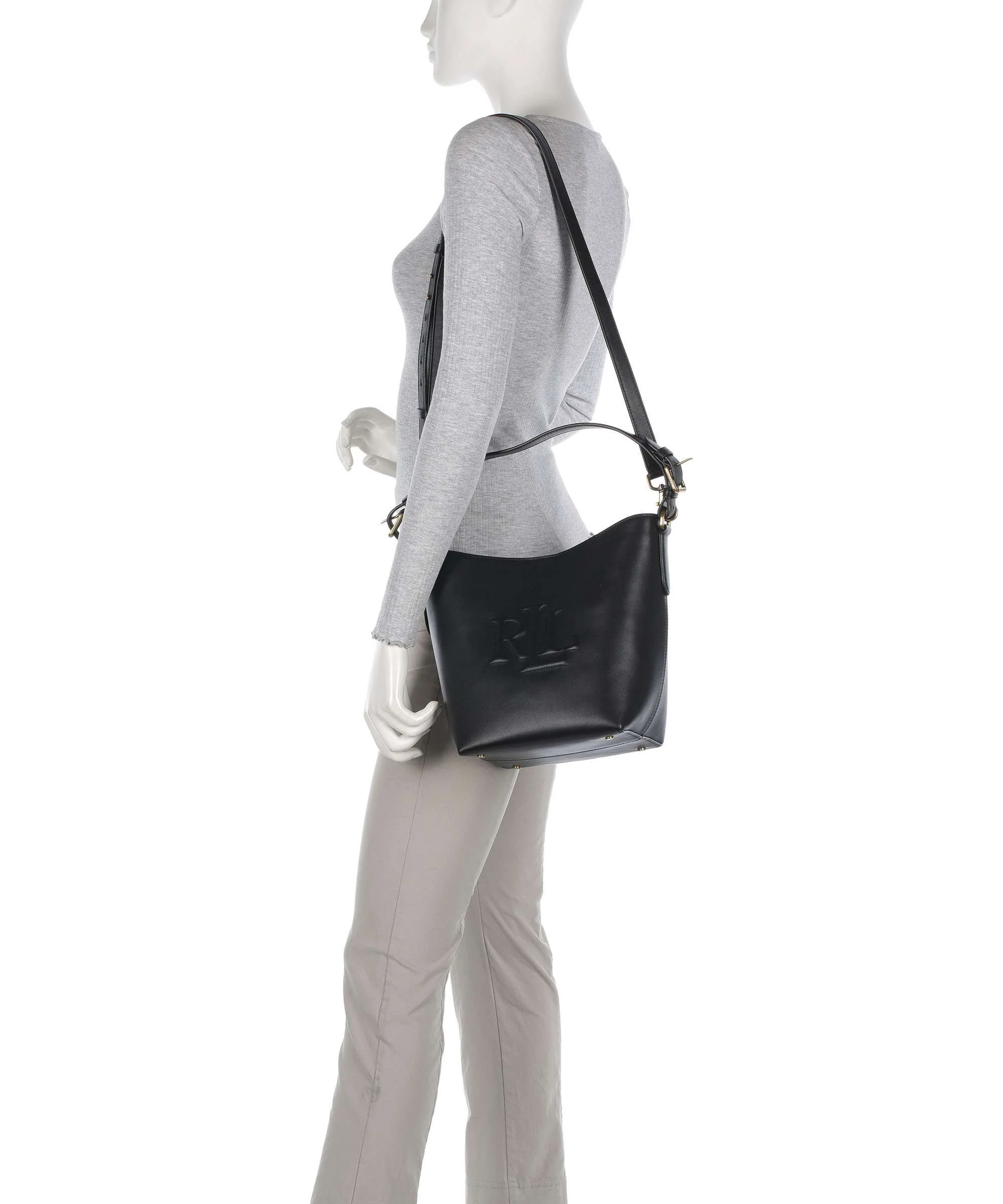 Lauren Ralph Lauren Witley Medium Hobo tas black - Image 4