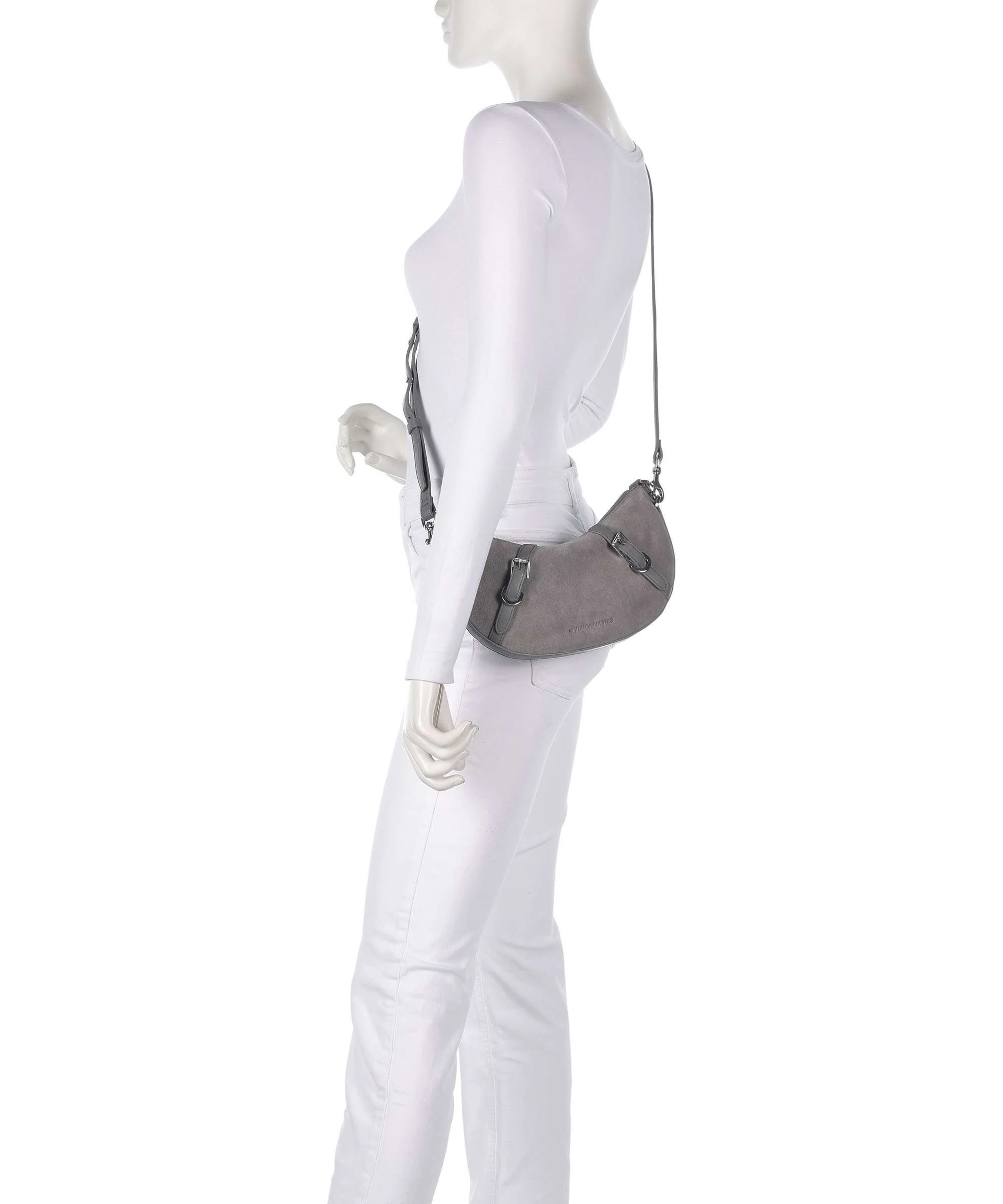 Les Visionnaires Enya Cozy Mini Schoudertas titanium grey - Image 4