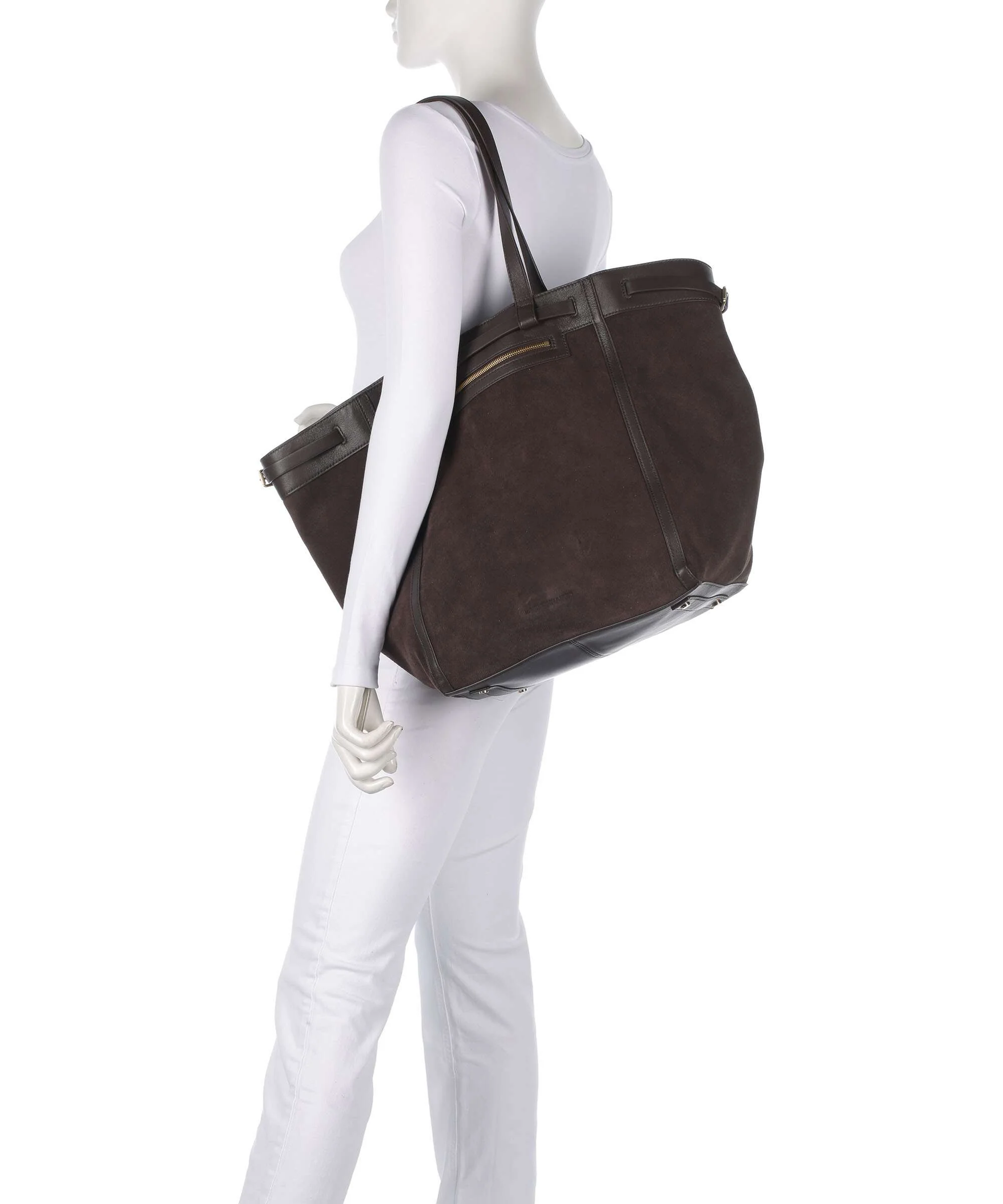 Les Visionnaires Felicia Cozy Boodschappentas chocolate brown - Image 3