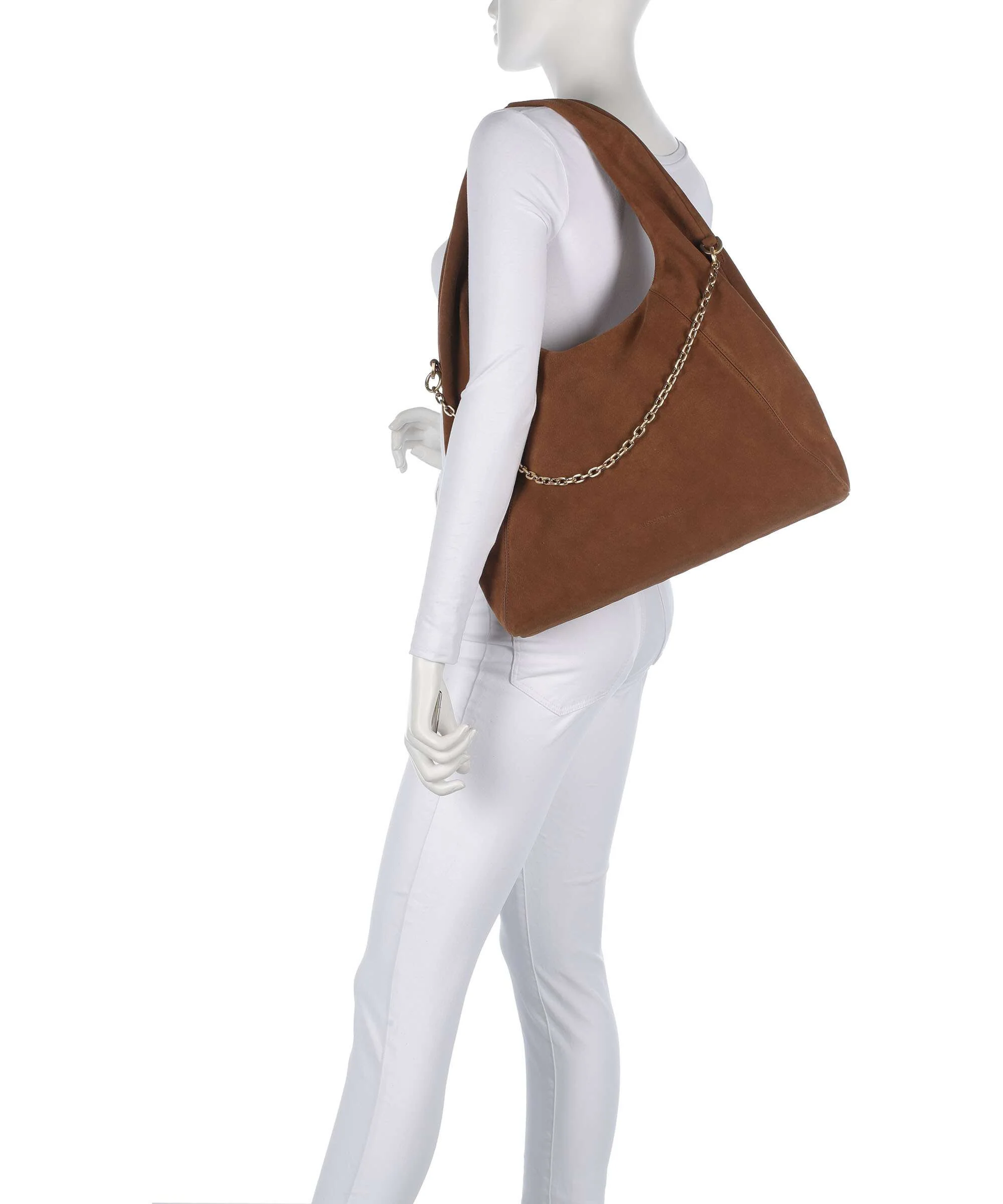 Les Visionnaires Jade Cozy Chain Hobo tas cognac - Image 3