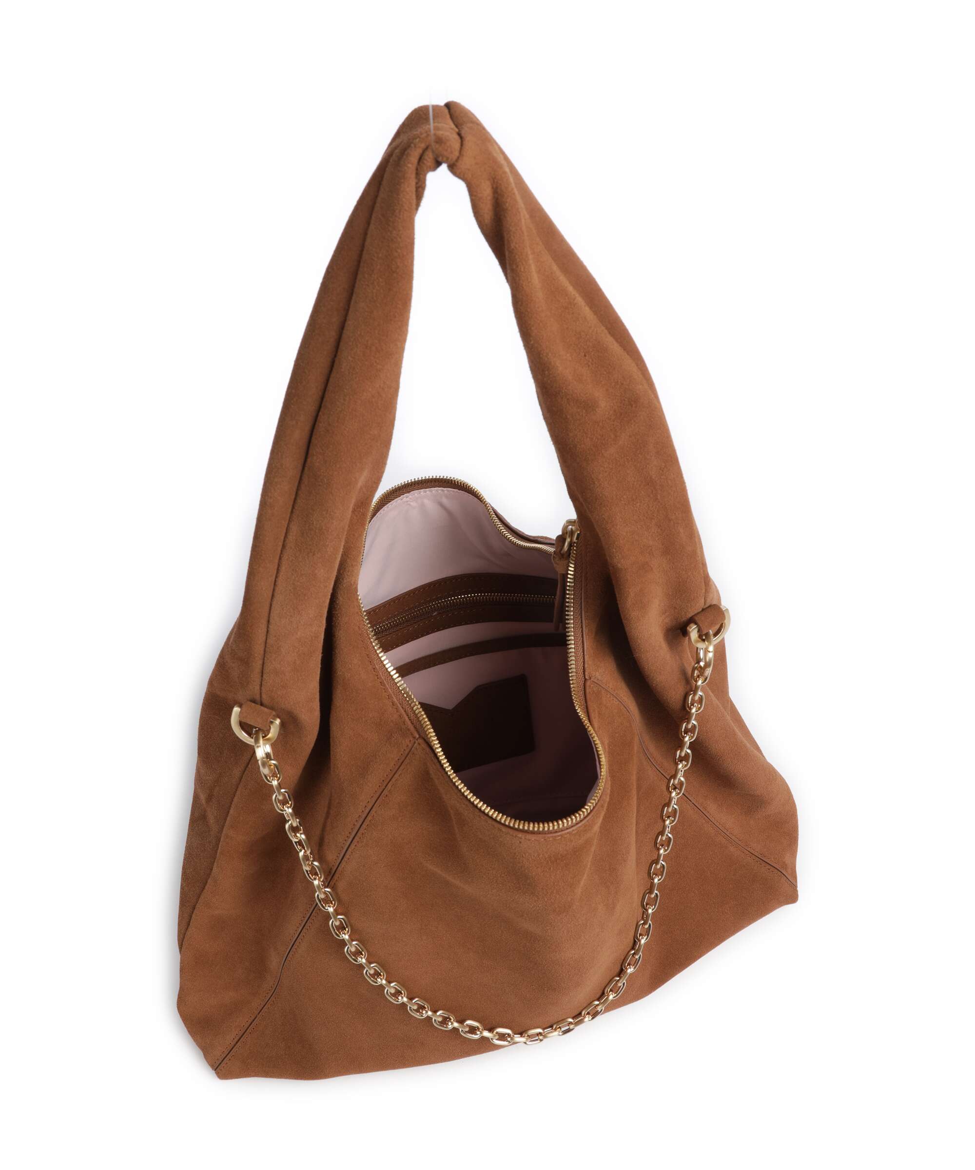 Les Visionnaires Jade Cozy Chain Hobo tas cognac - Image 6