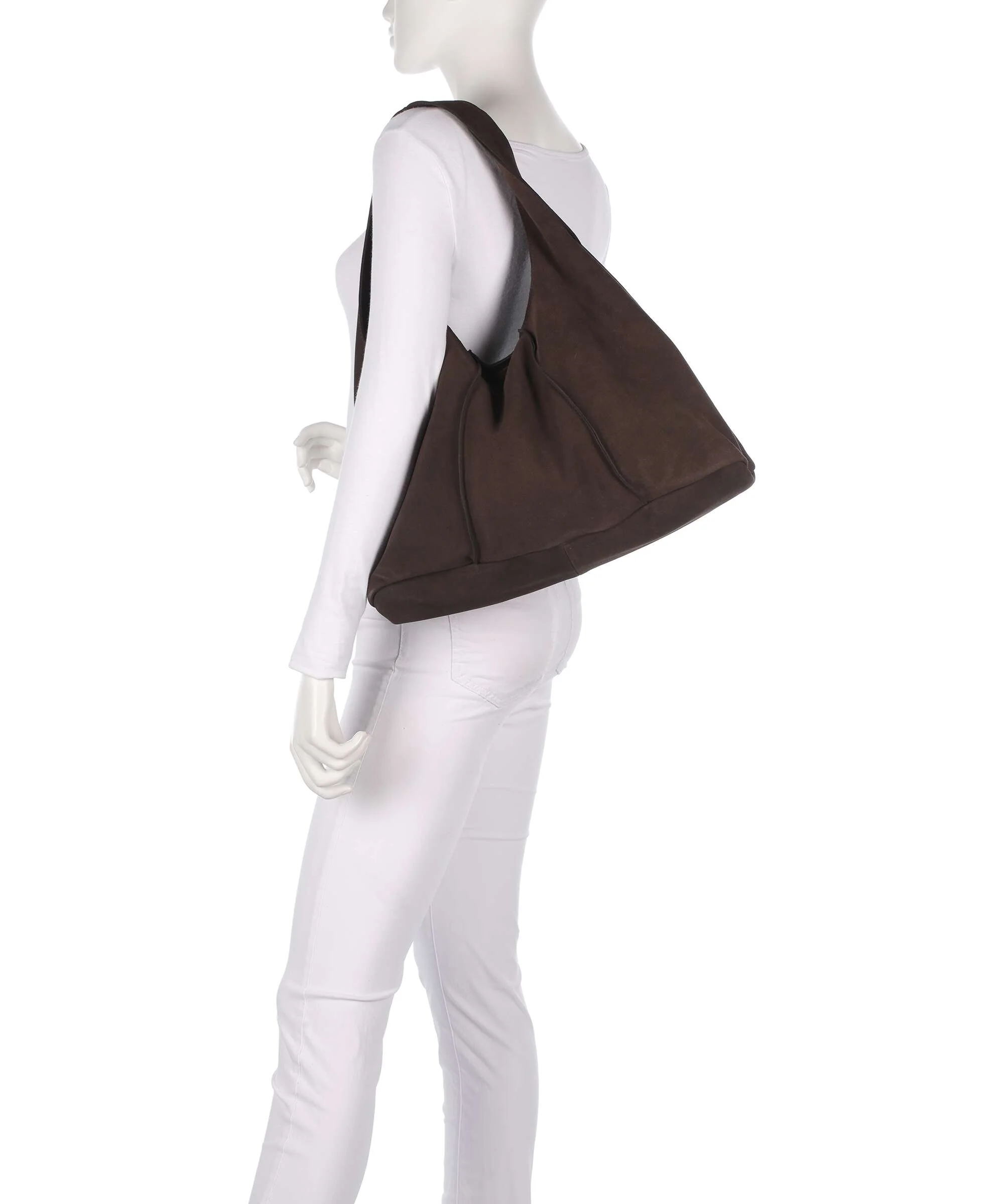 Les Visionnaires Paz Essential Cozy Hobo tas dark brown - Image 3