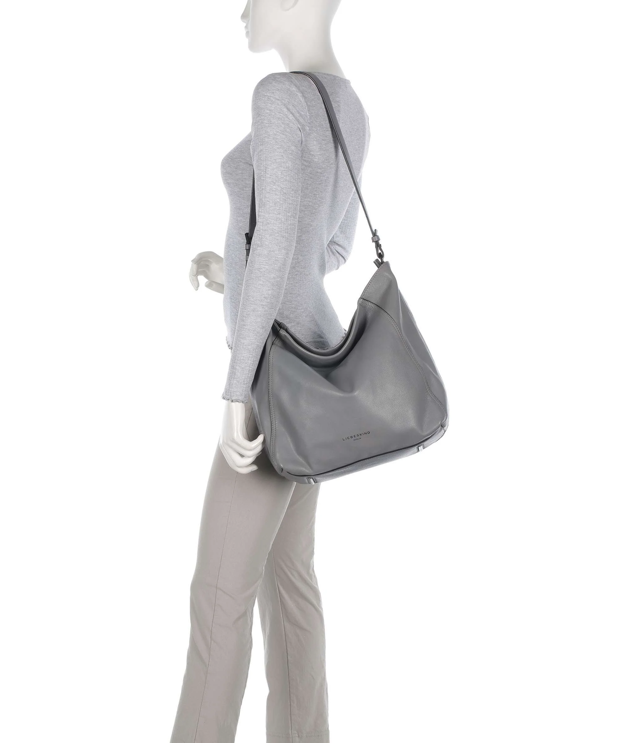 Liebeskind Chudy Sheep Natural L Hobo tas grigio - Image 3