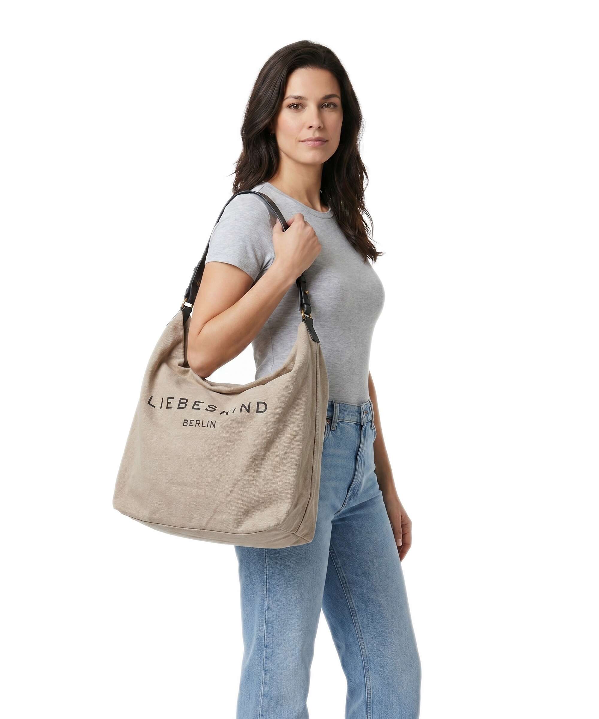 Liebeskind Clea Denim Hobo tas beige - Image 3