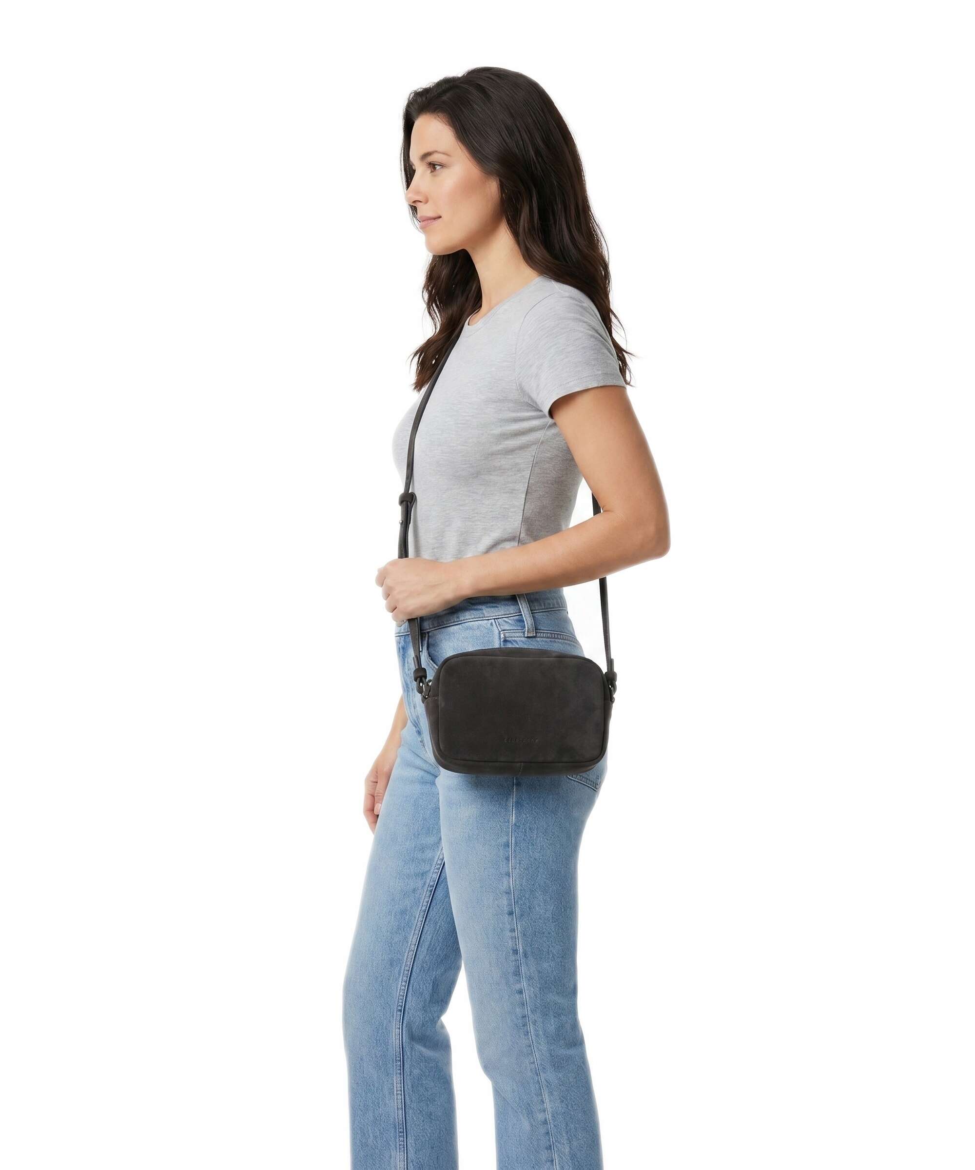 Liebeskind Ella Hydro Suede S Crossbody tas deep soil - Image 3